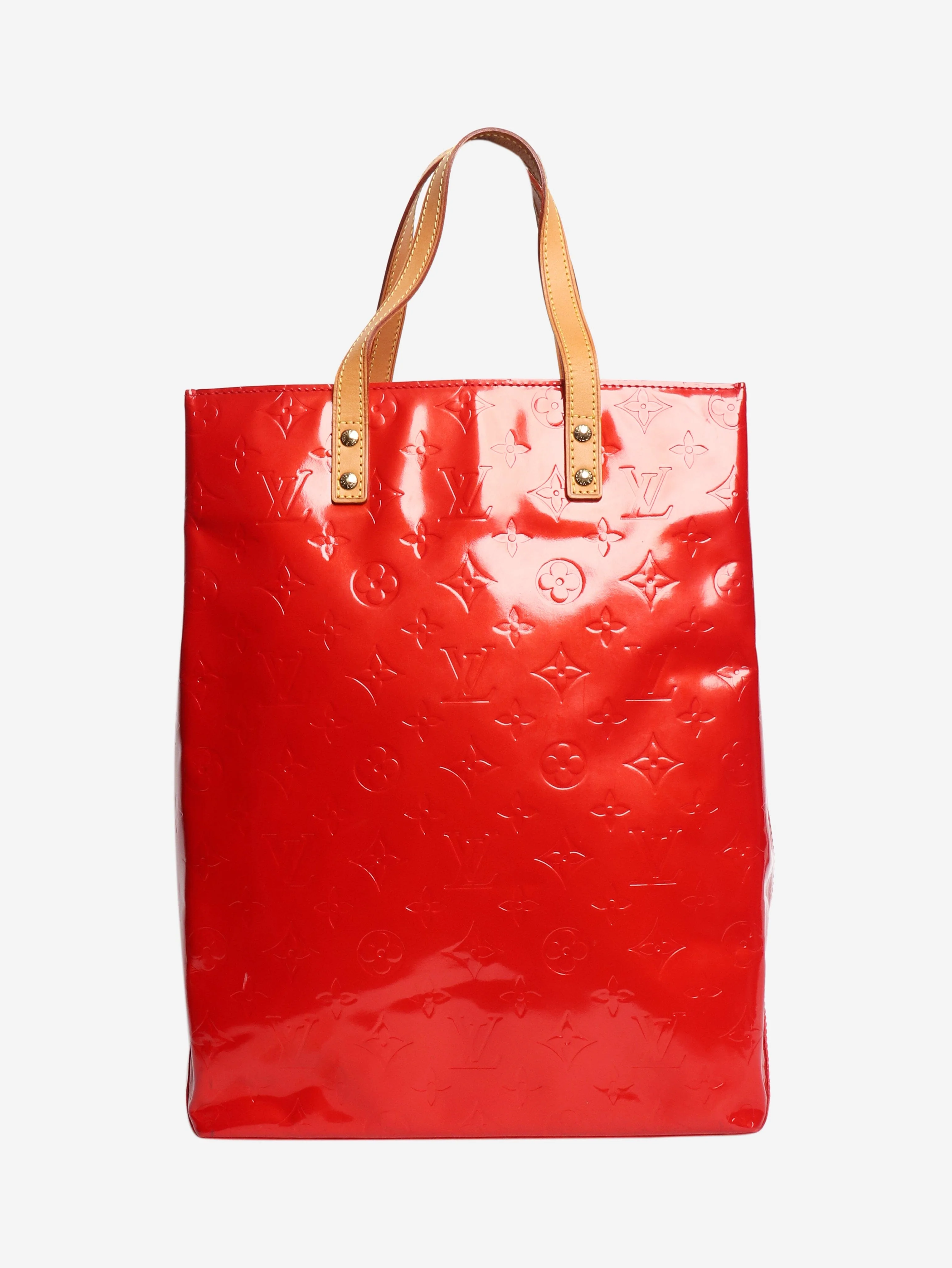 2001 Red Monogram Vernis tote bag - Image 3