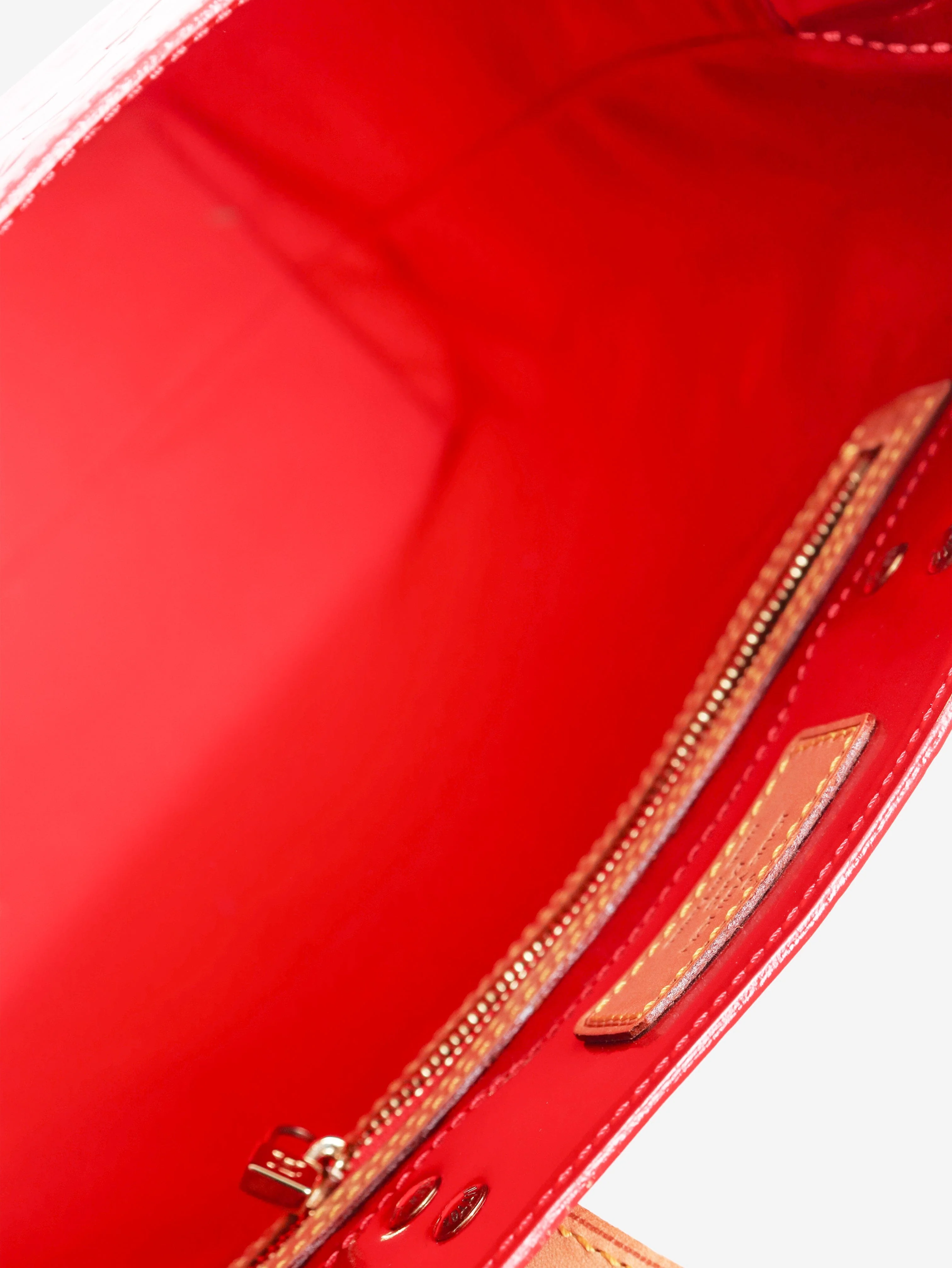 2001 Red Monogram Vernis tote bag - Image 6