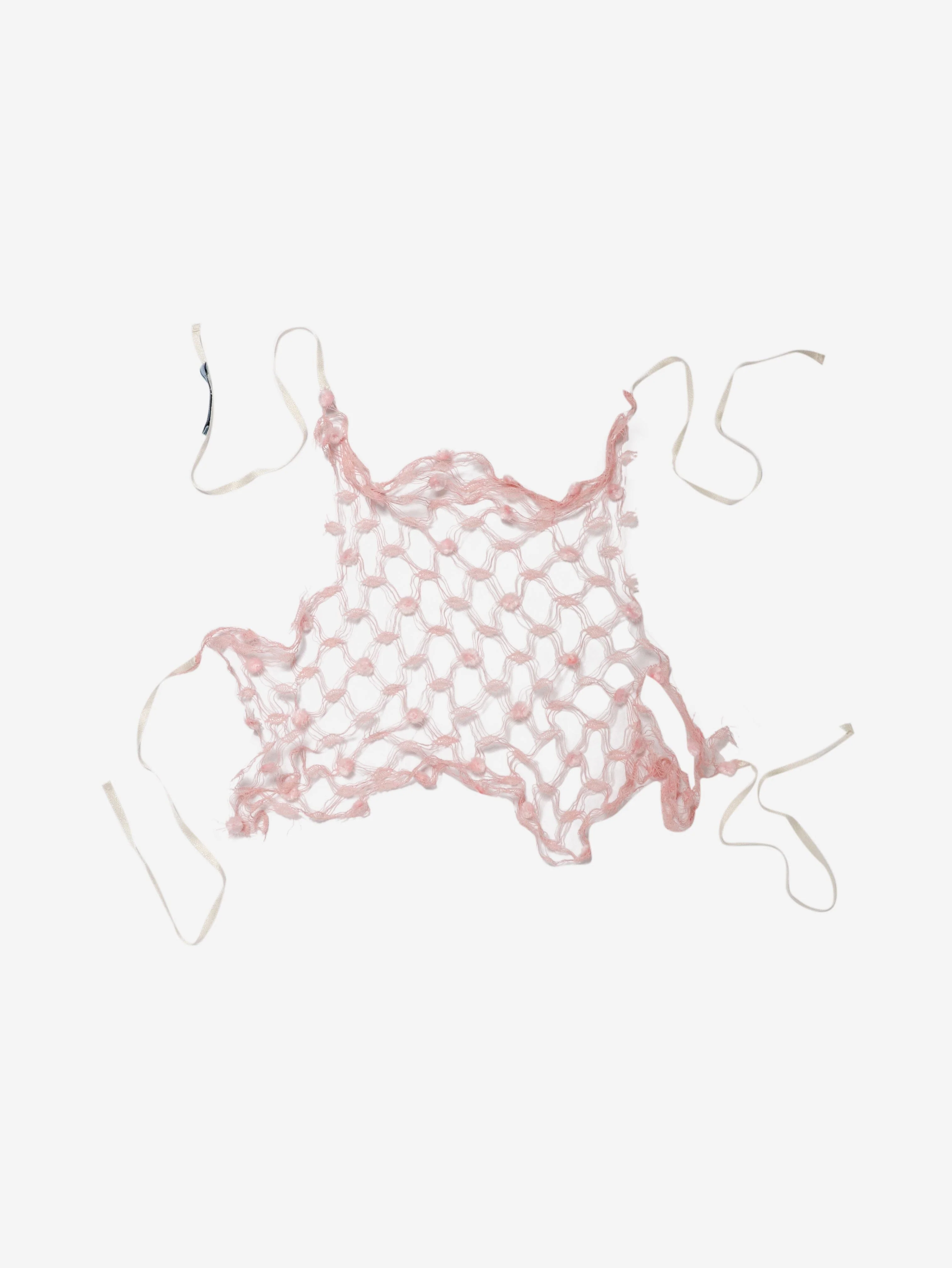 2016 runway pink pom-pom bib