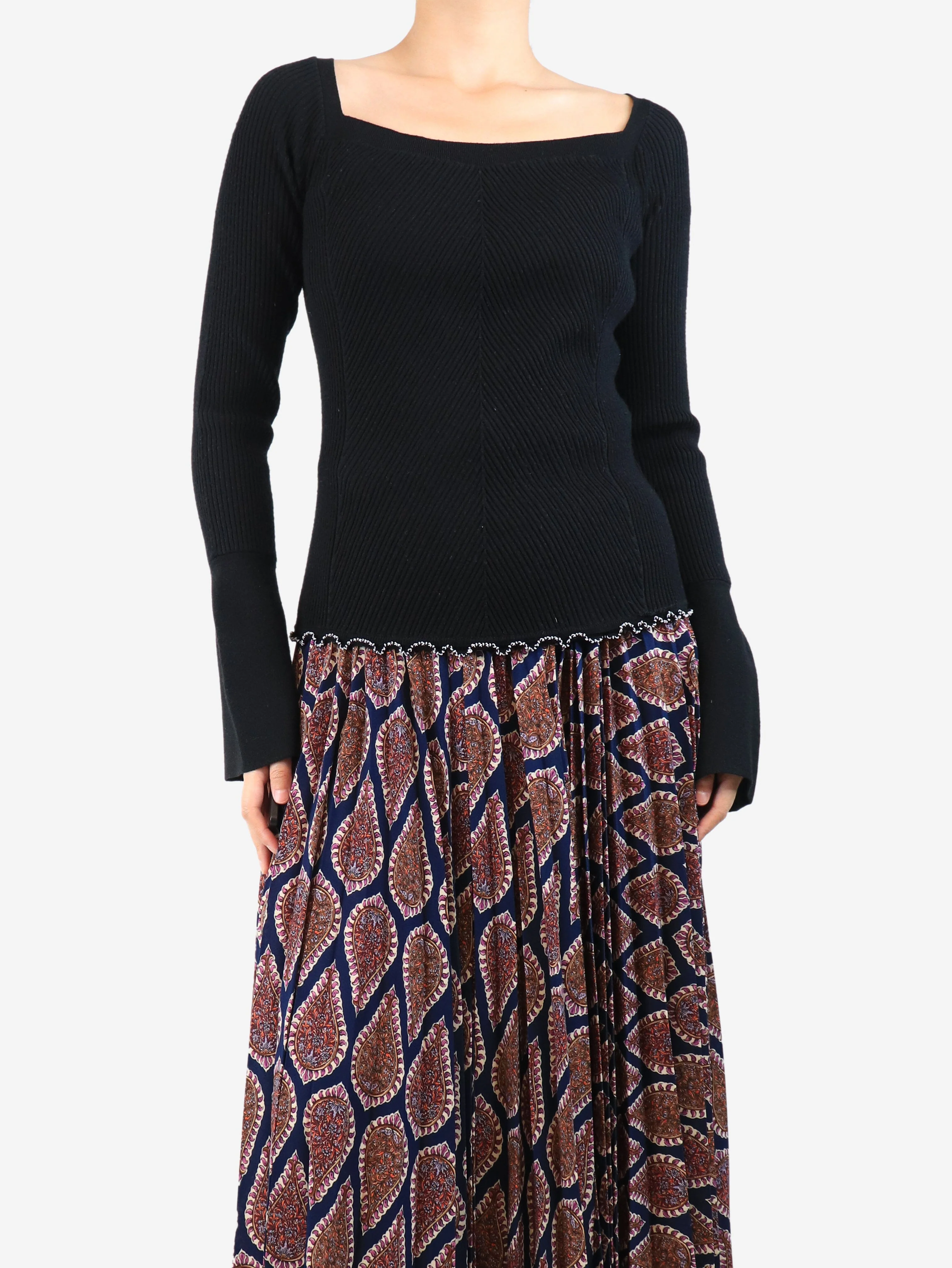 Black ribbed top - size S - Image 3