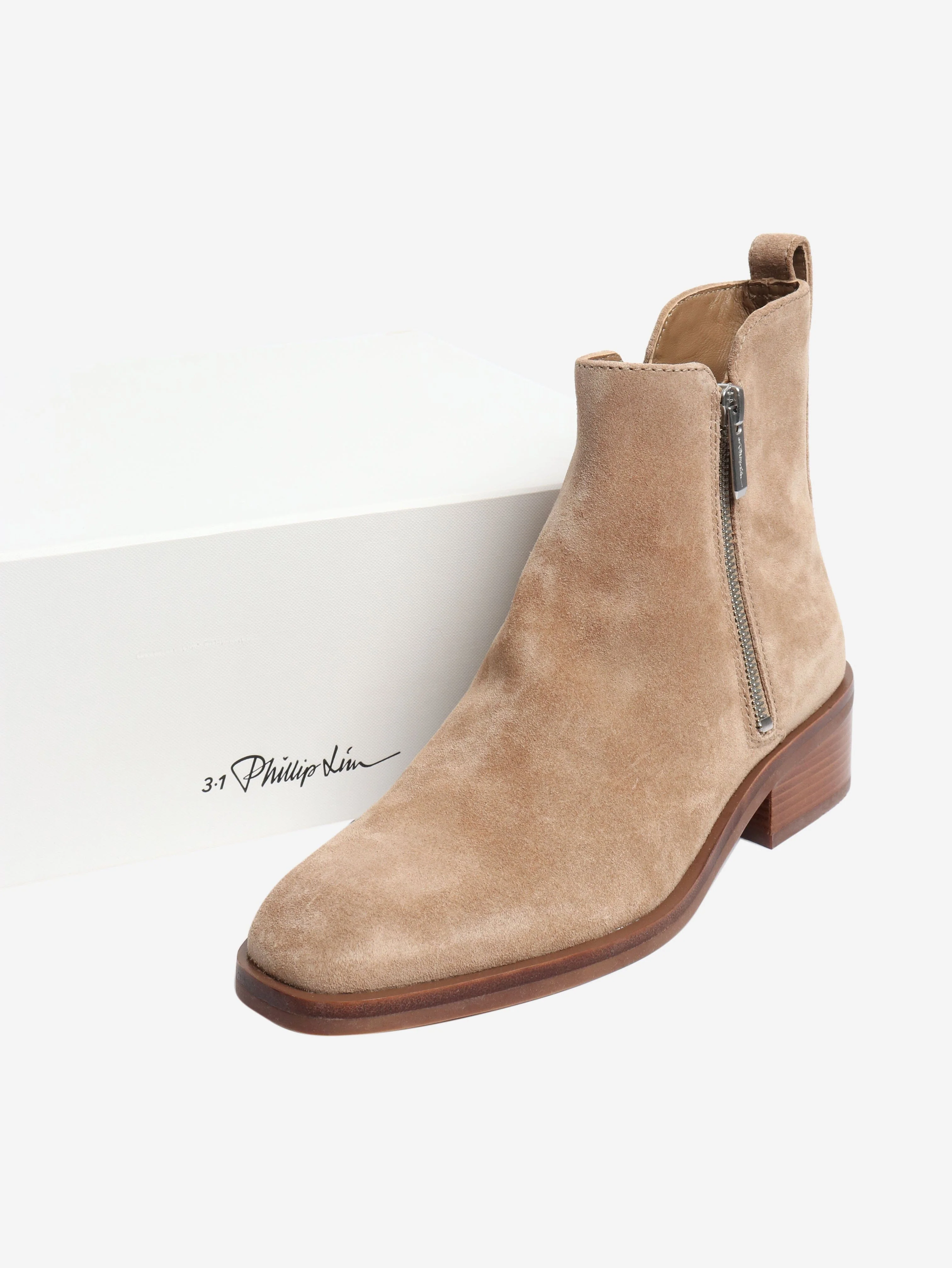 Neutral suede ankle boots - size EU 37 (UK 4) - Image 7
