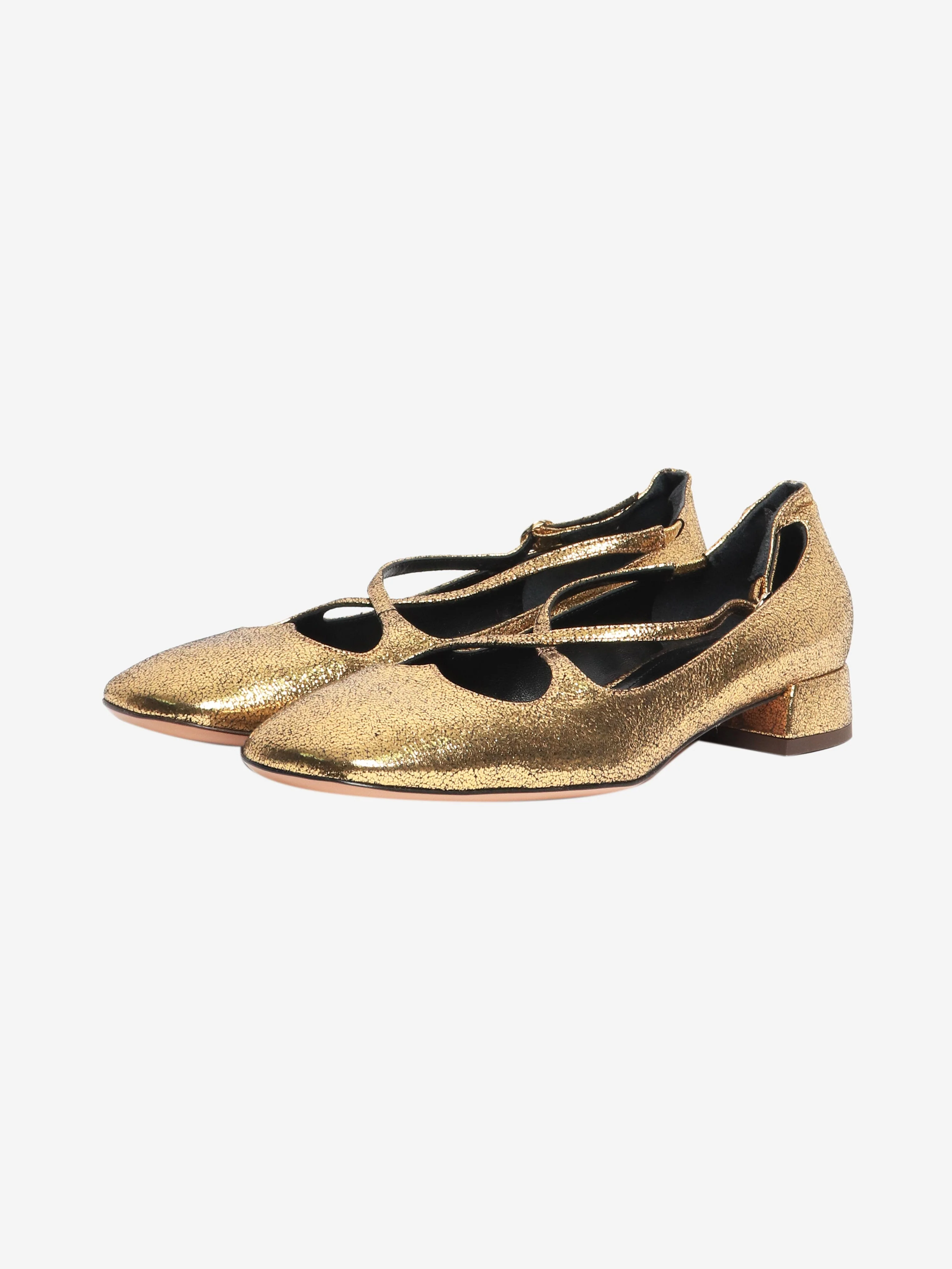 Gold heeled pumps - size EU 40 - Image 2