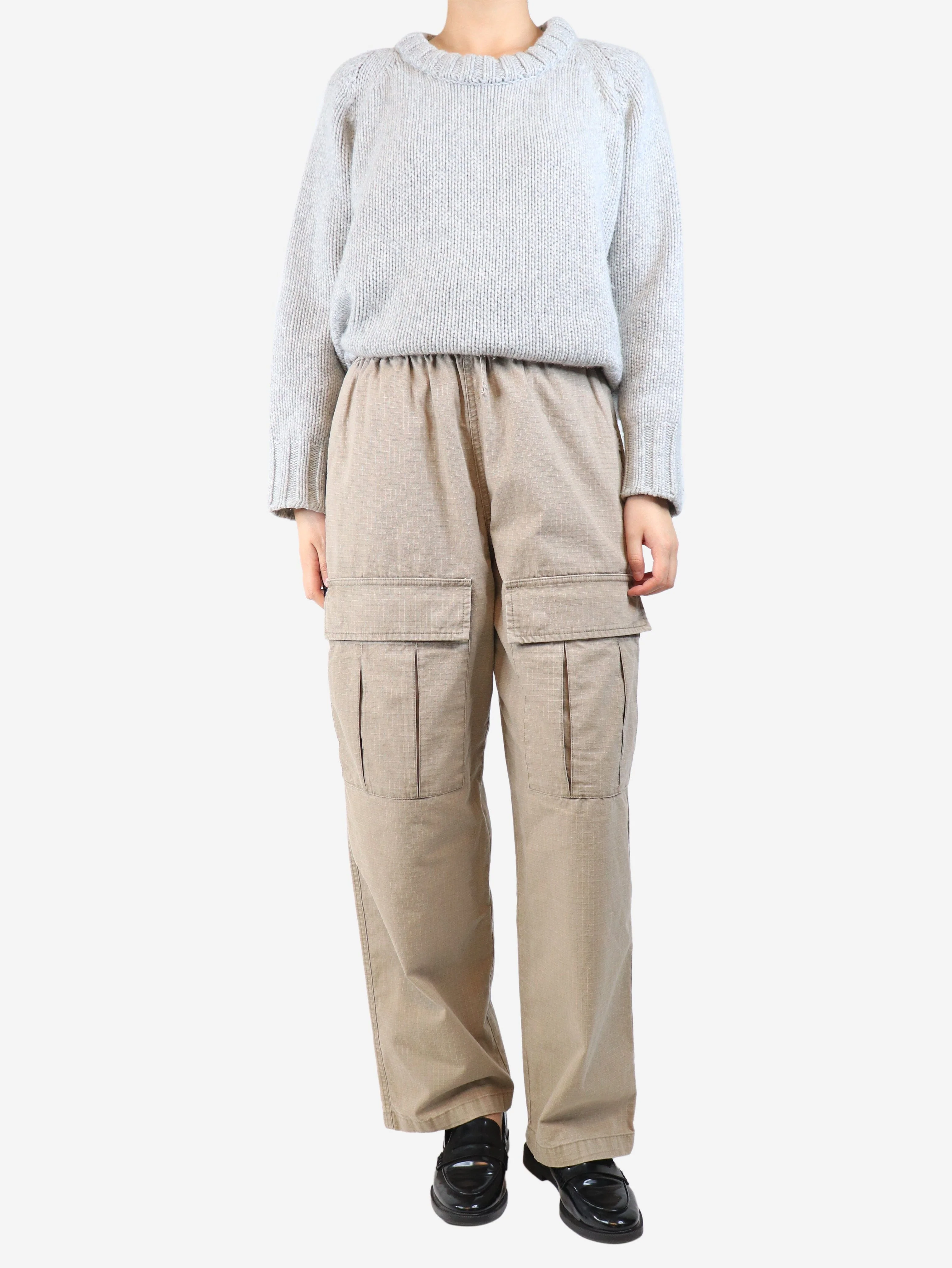 Beige combat trousers - size UK 16 - Image 2