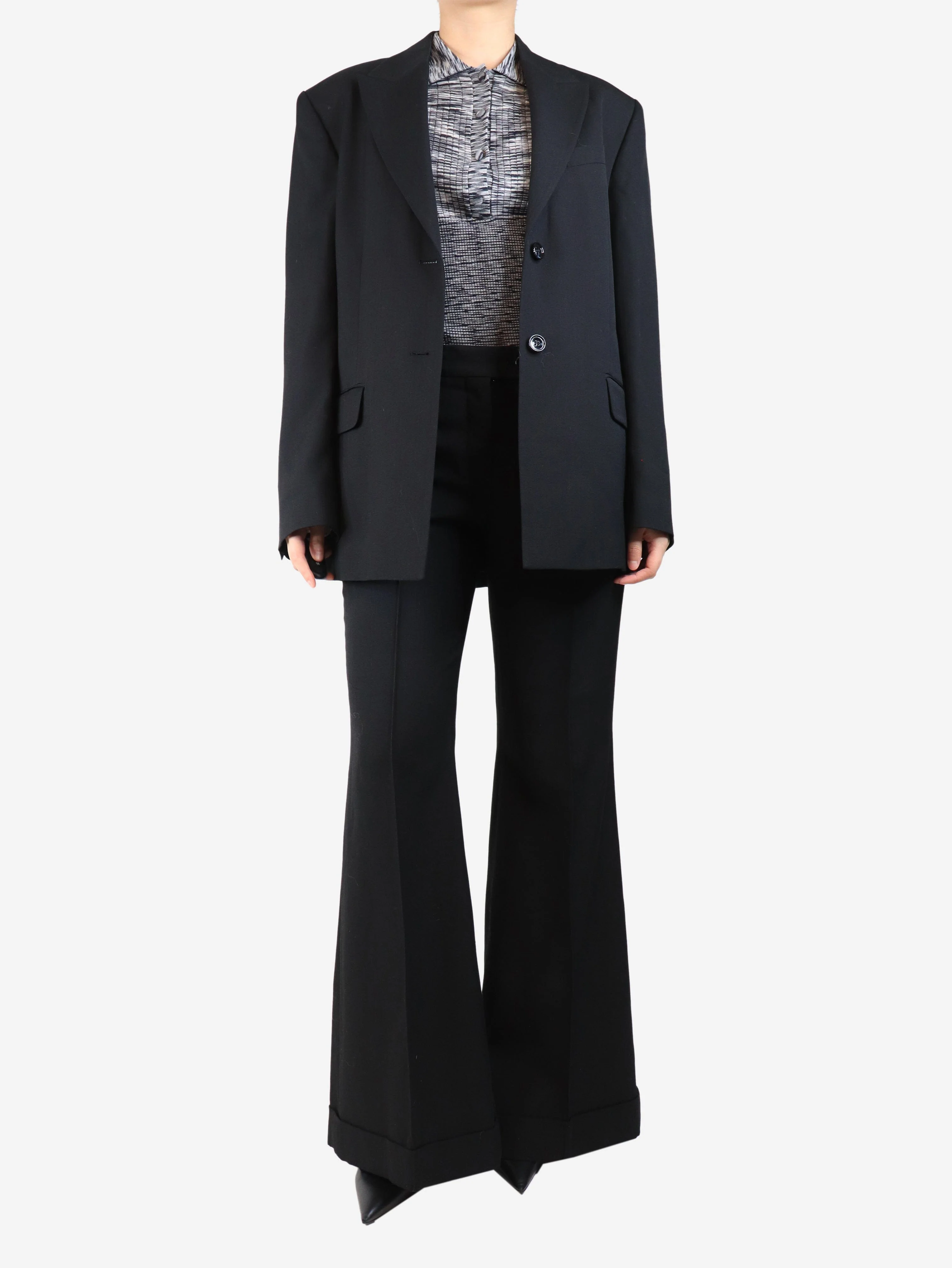 Black blazer and trousers set - size UK 10 - Image 3