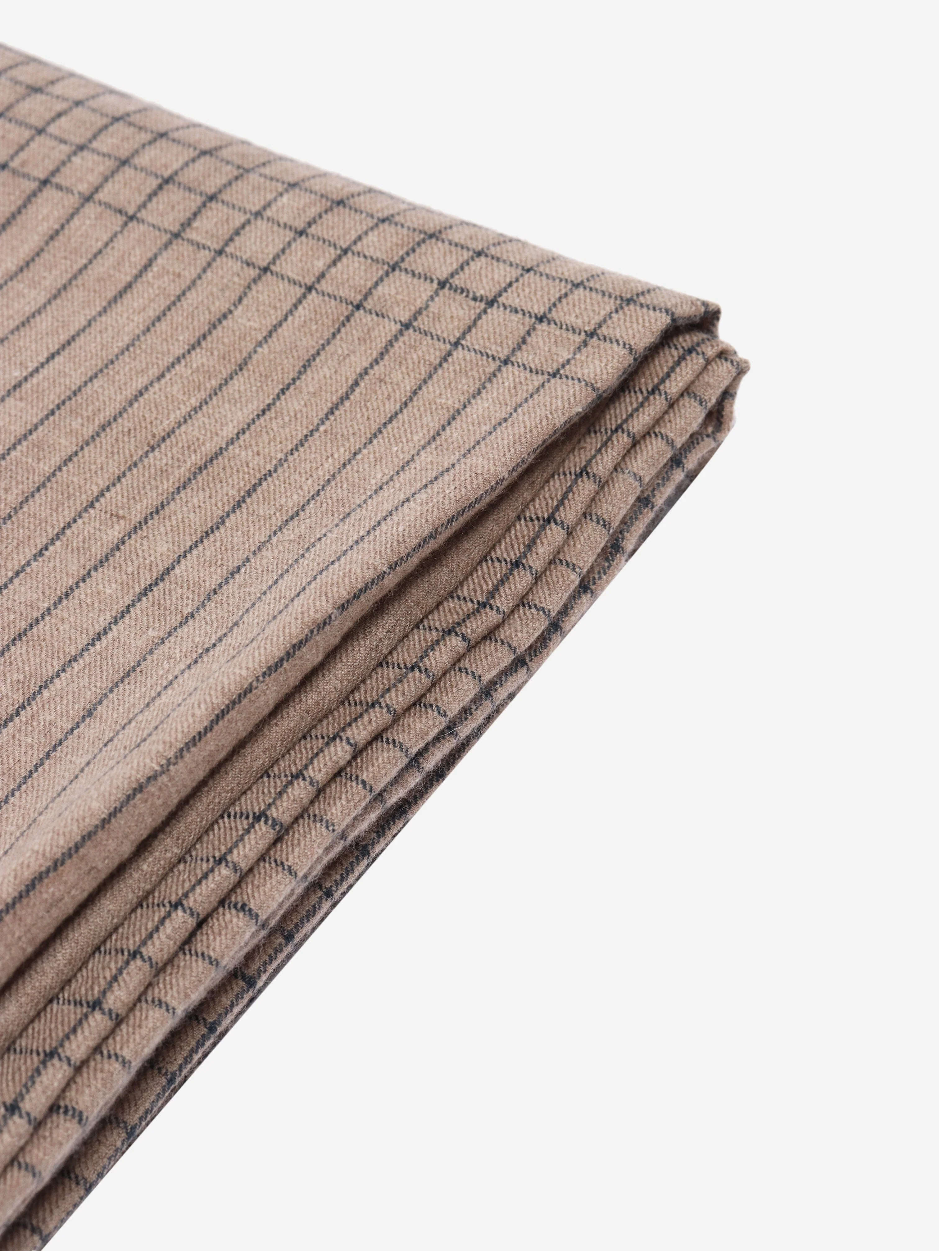 Neutral cashmere grid-check scarf - Image 7