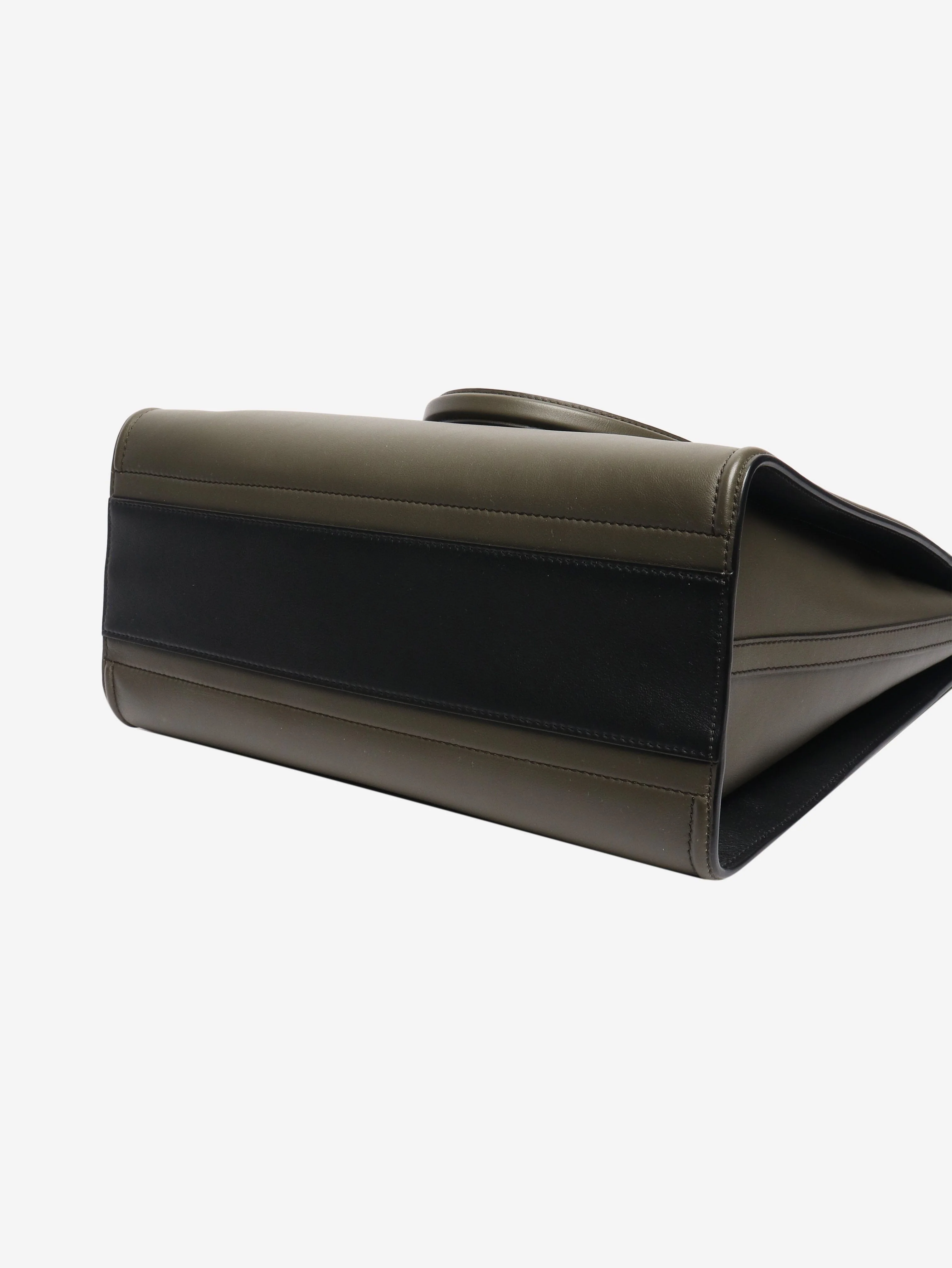 Army green The Tall Story leather bag - Image 4