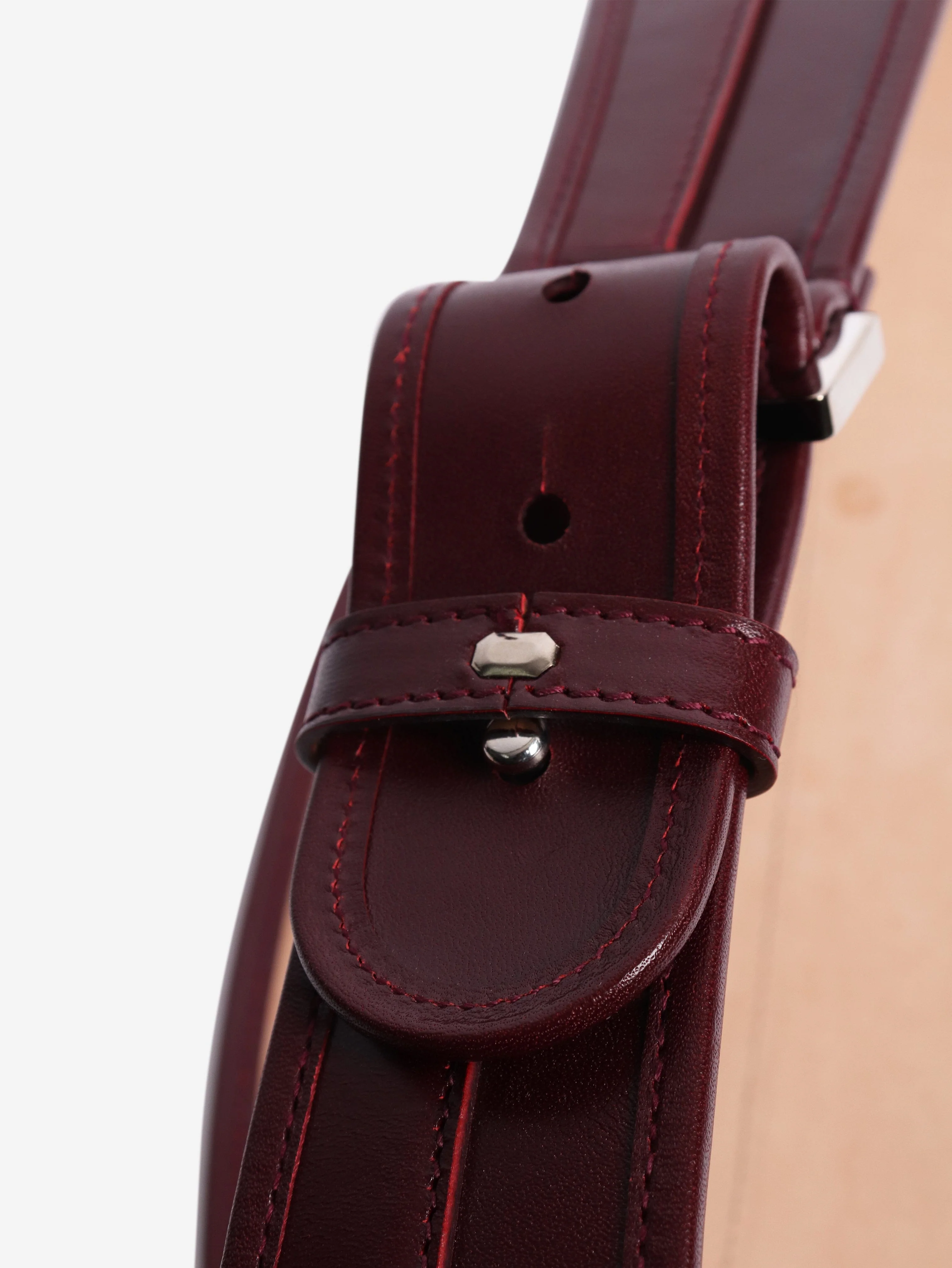 Wine leather belt - Image 5