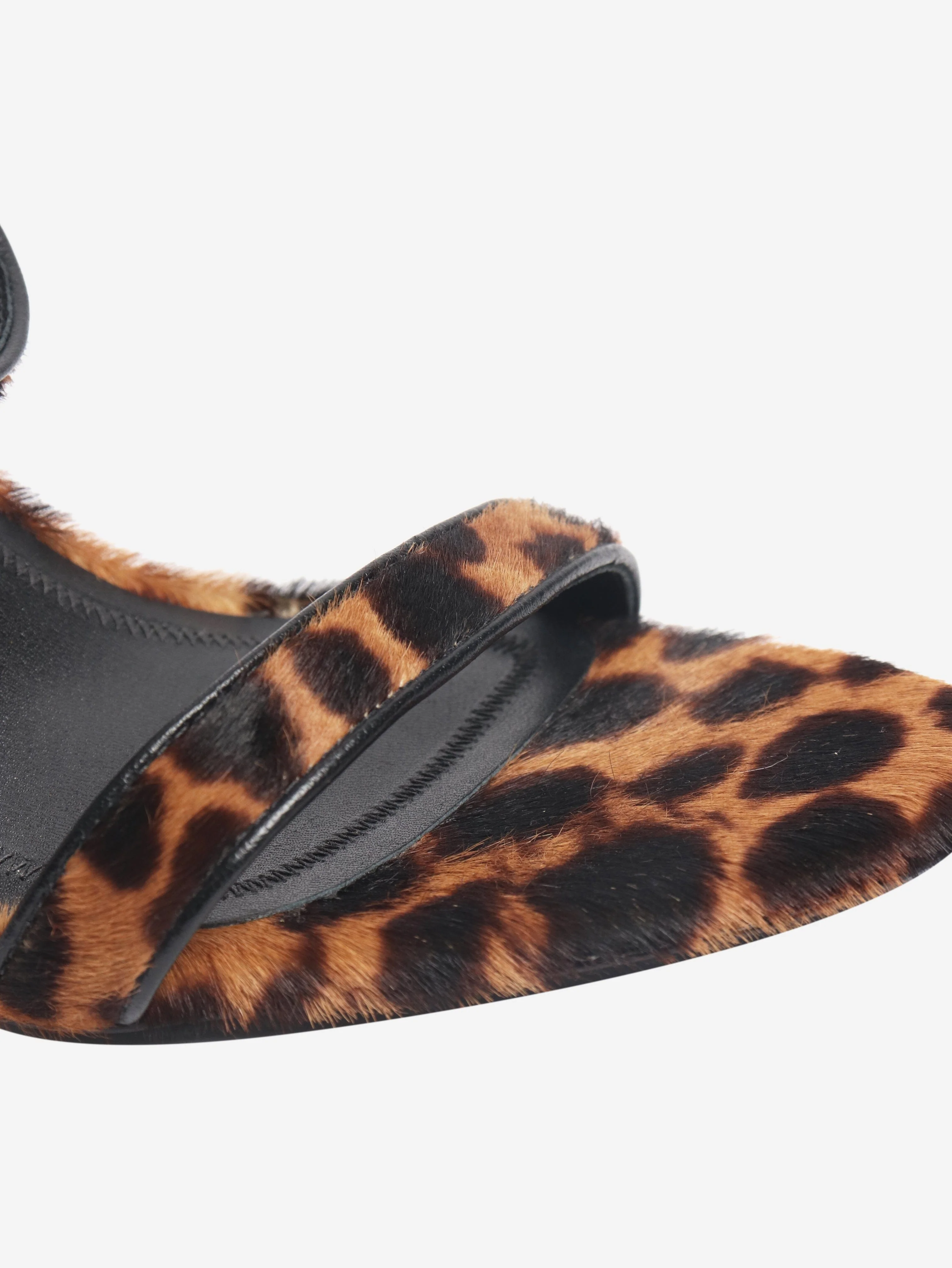 Brown leopard calf fur heels - size EU 39 (UK 6) - Image 4