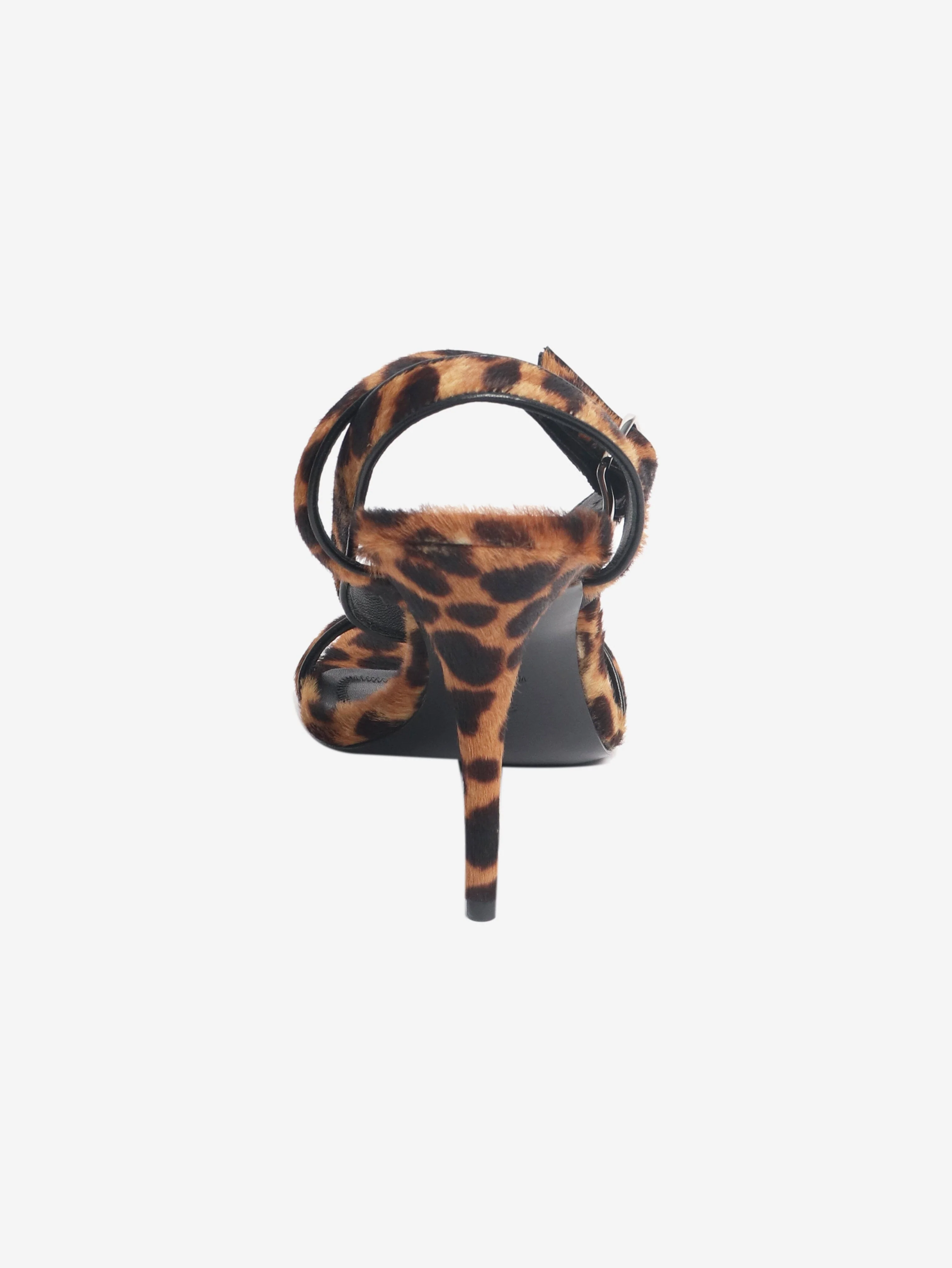 Brown leopard calf fur heels - size EU 39 (UK 6) - Image 5