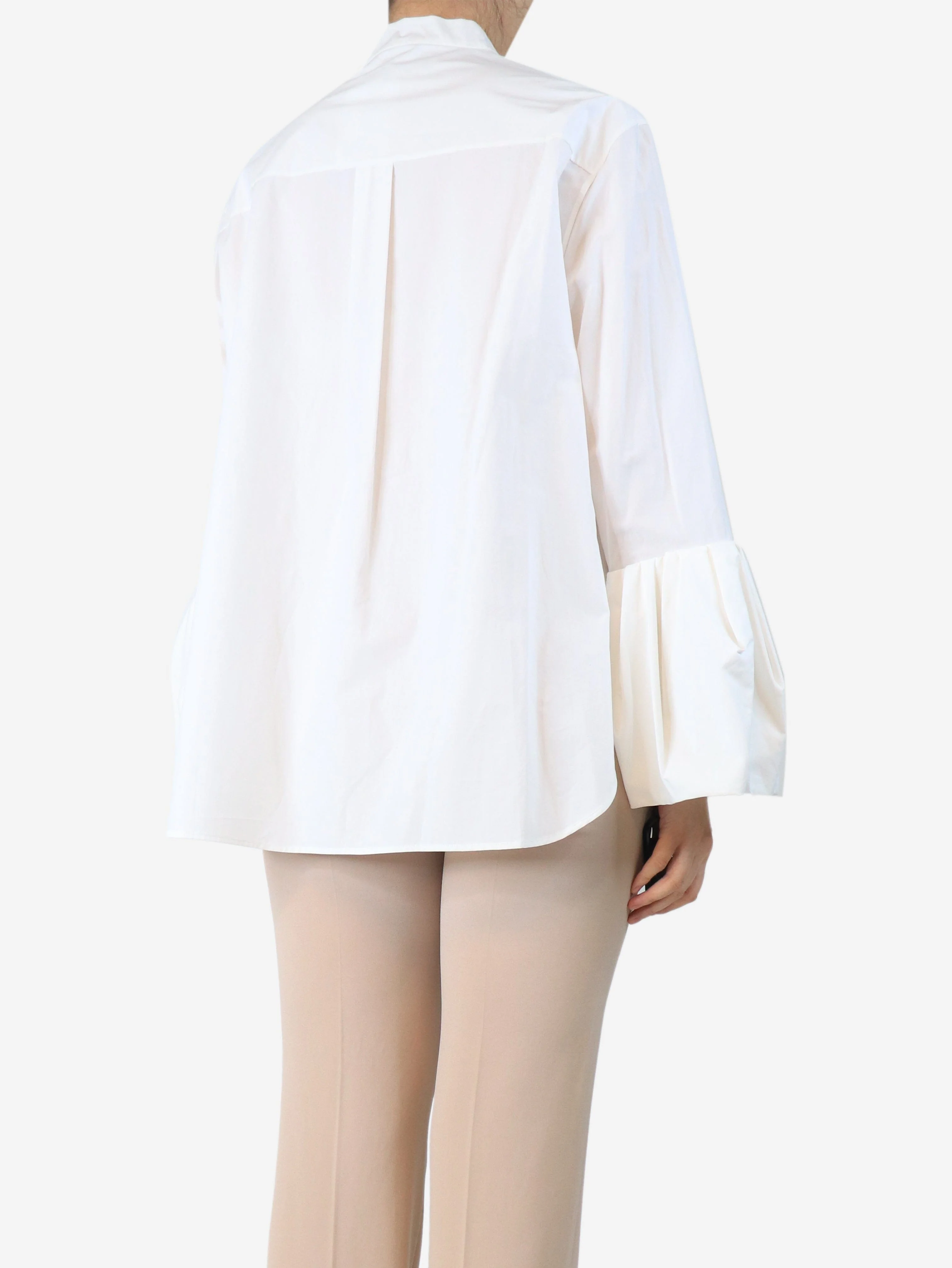 White cotton blouse - size UK 14 - Image 2
