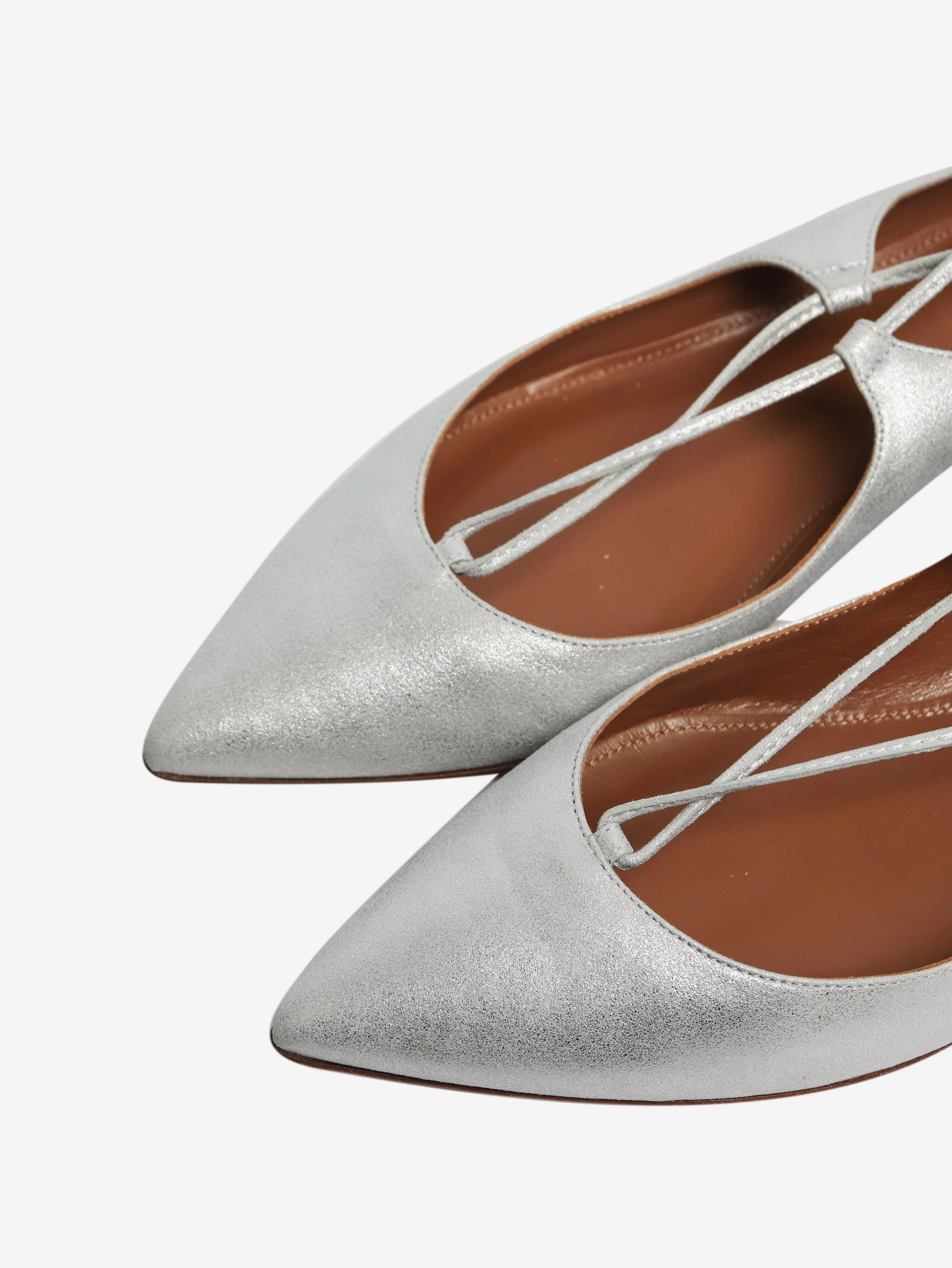Silver metallic Christy flats - size EU 37 - Image 4