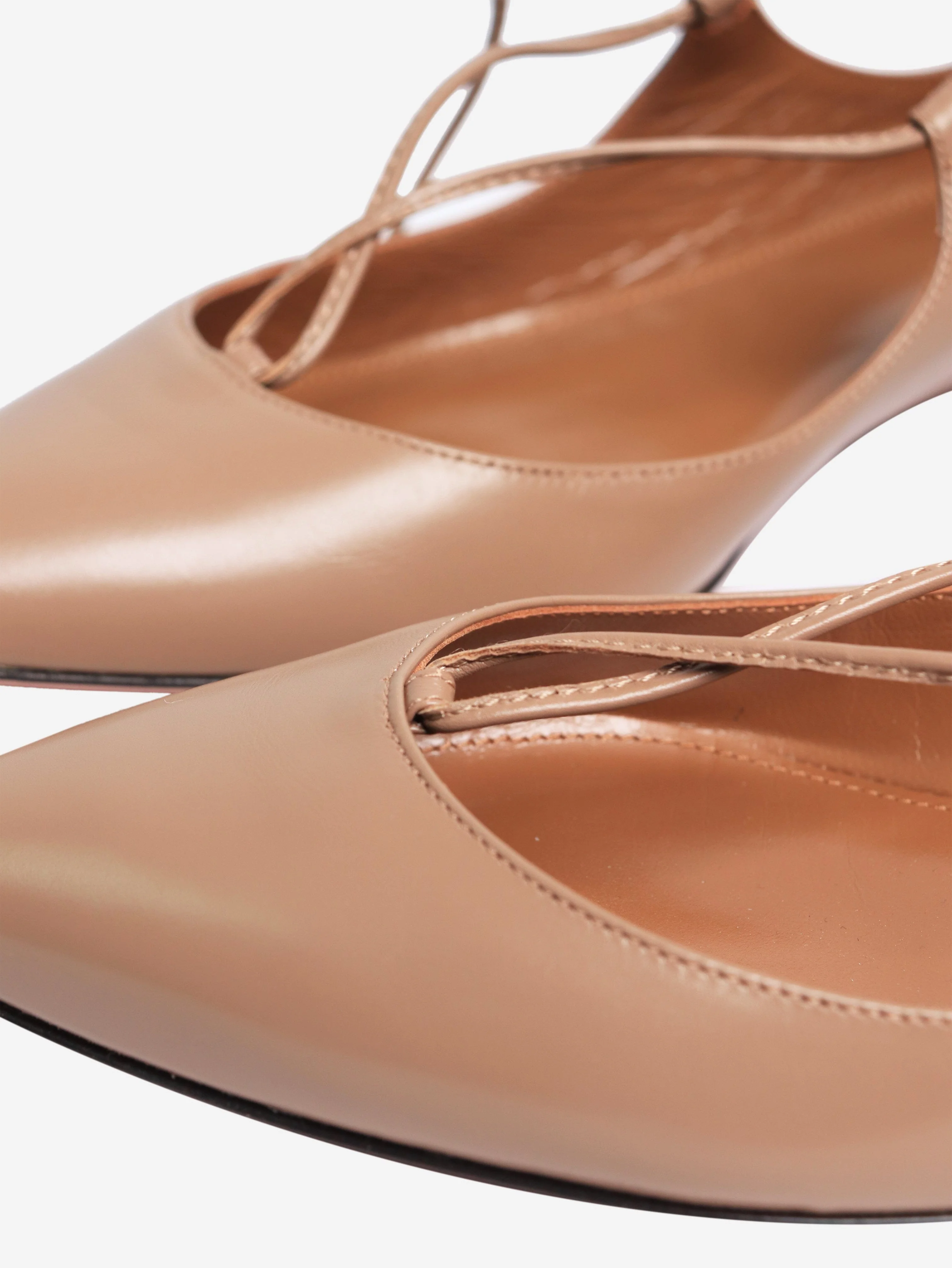 Taupe leather Christy flats - size EU 37 - Image 4
