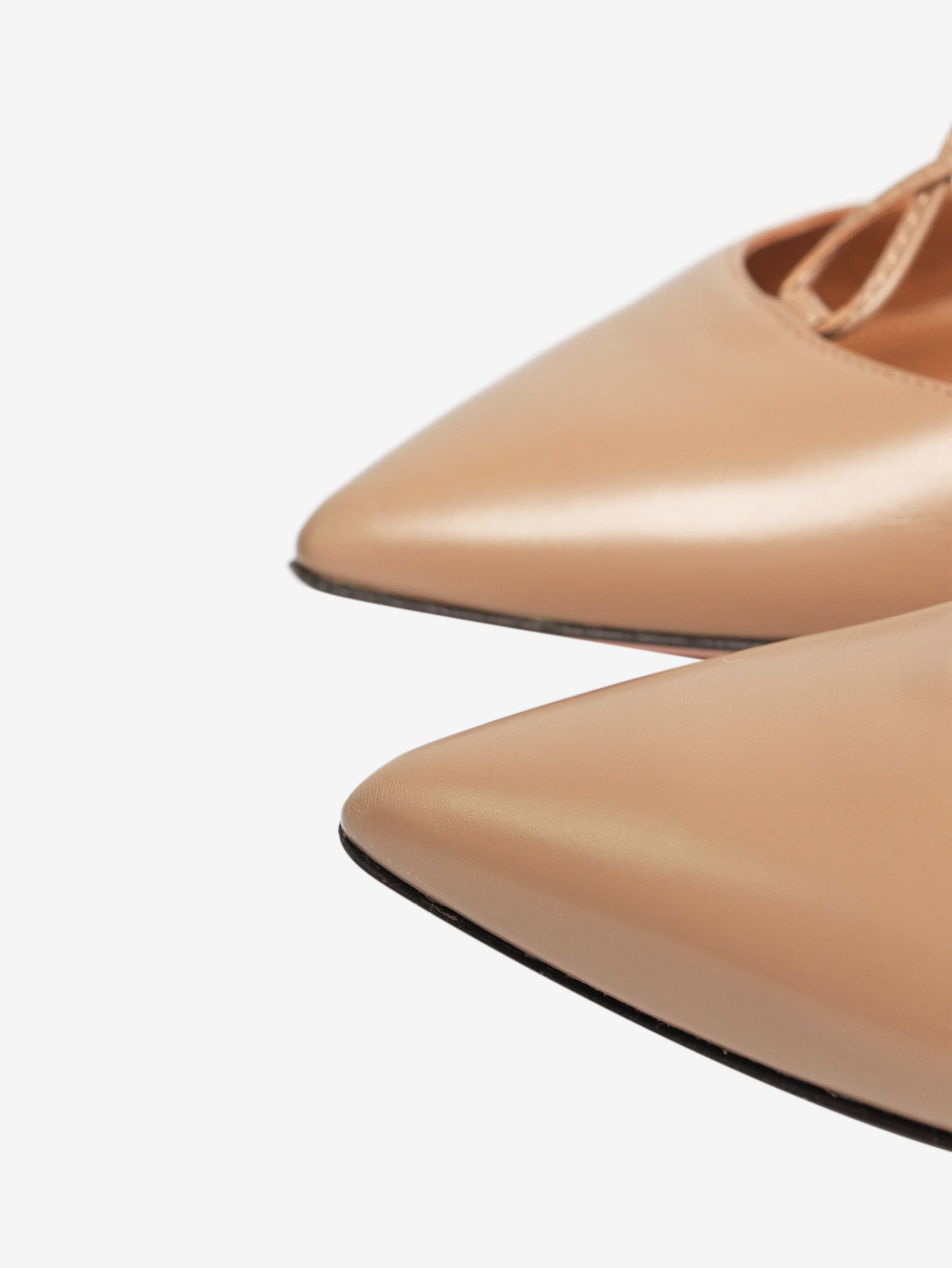 Taupe leather Christy flats - size EU 37 - Image 5