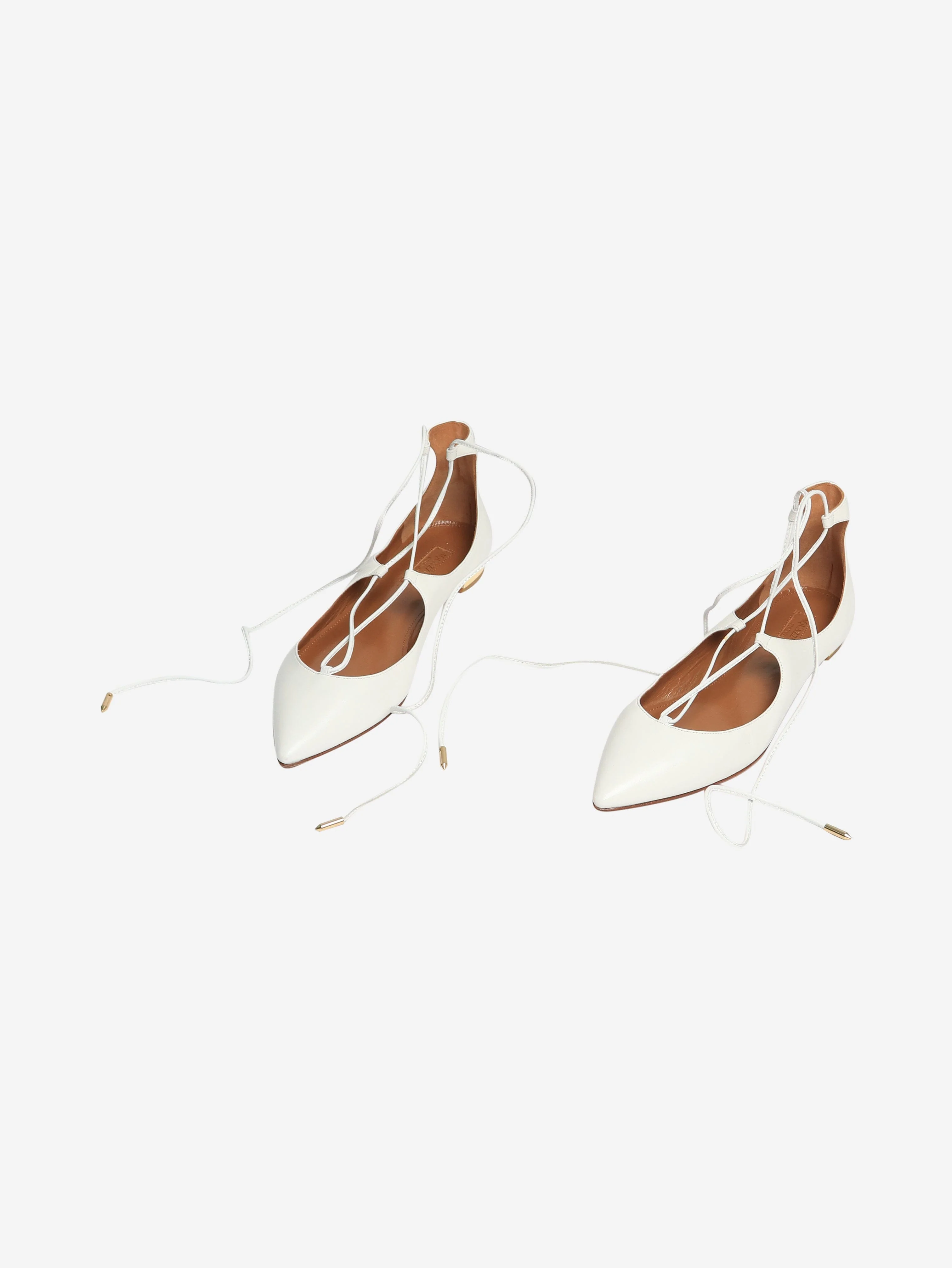 White leather Christy flats - size EU 37 - Image 5