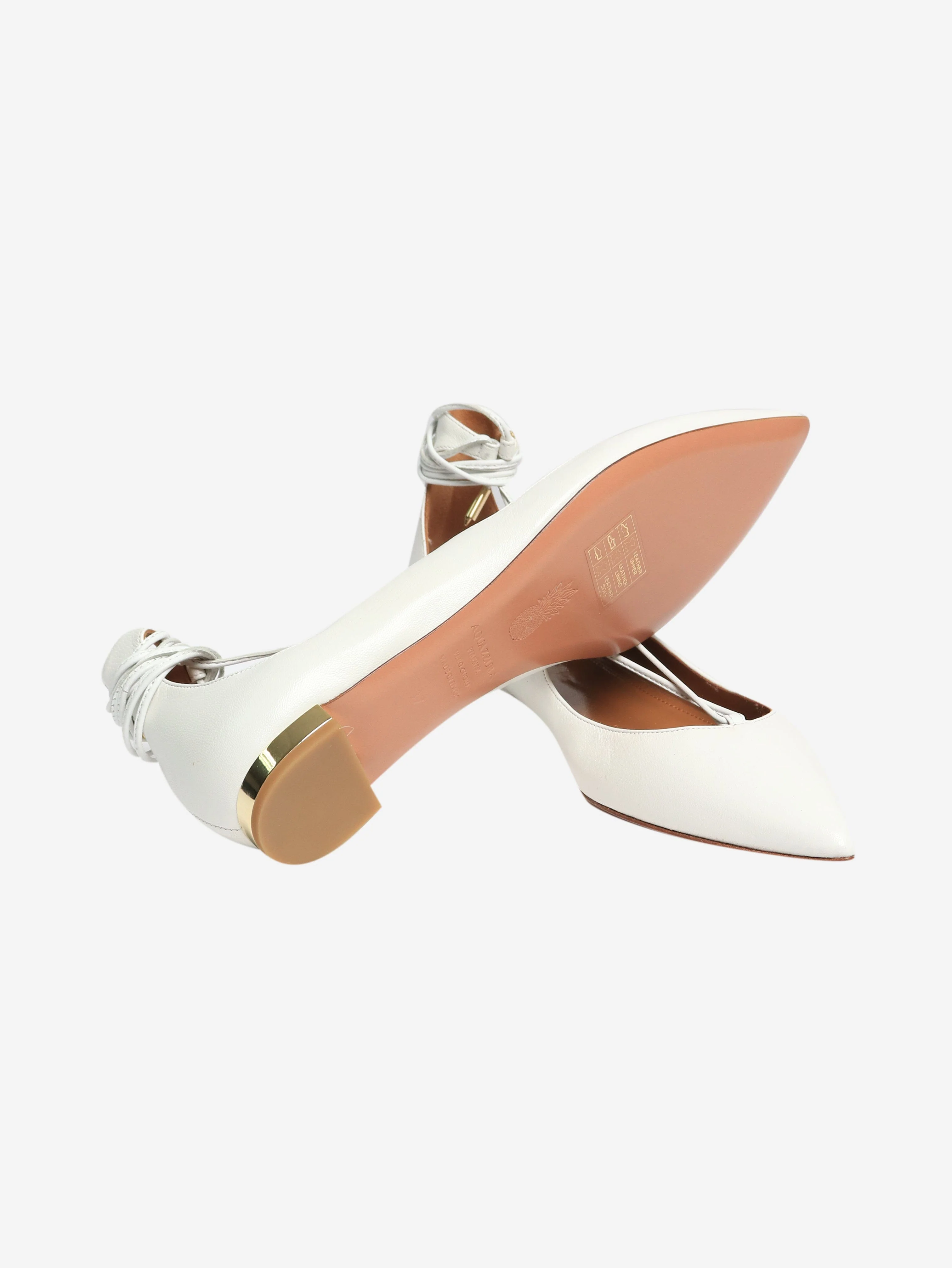 White leather Christy flats - size EU 37 - Image 6