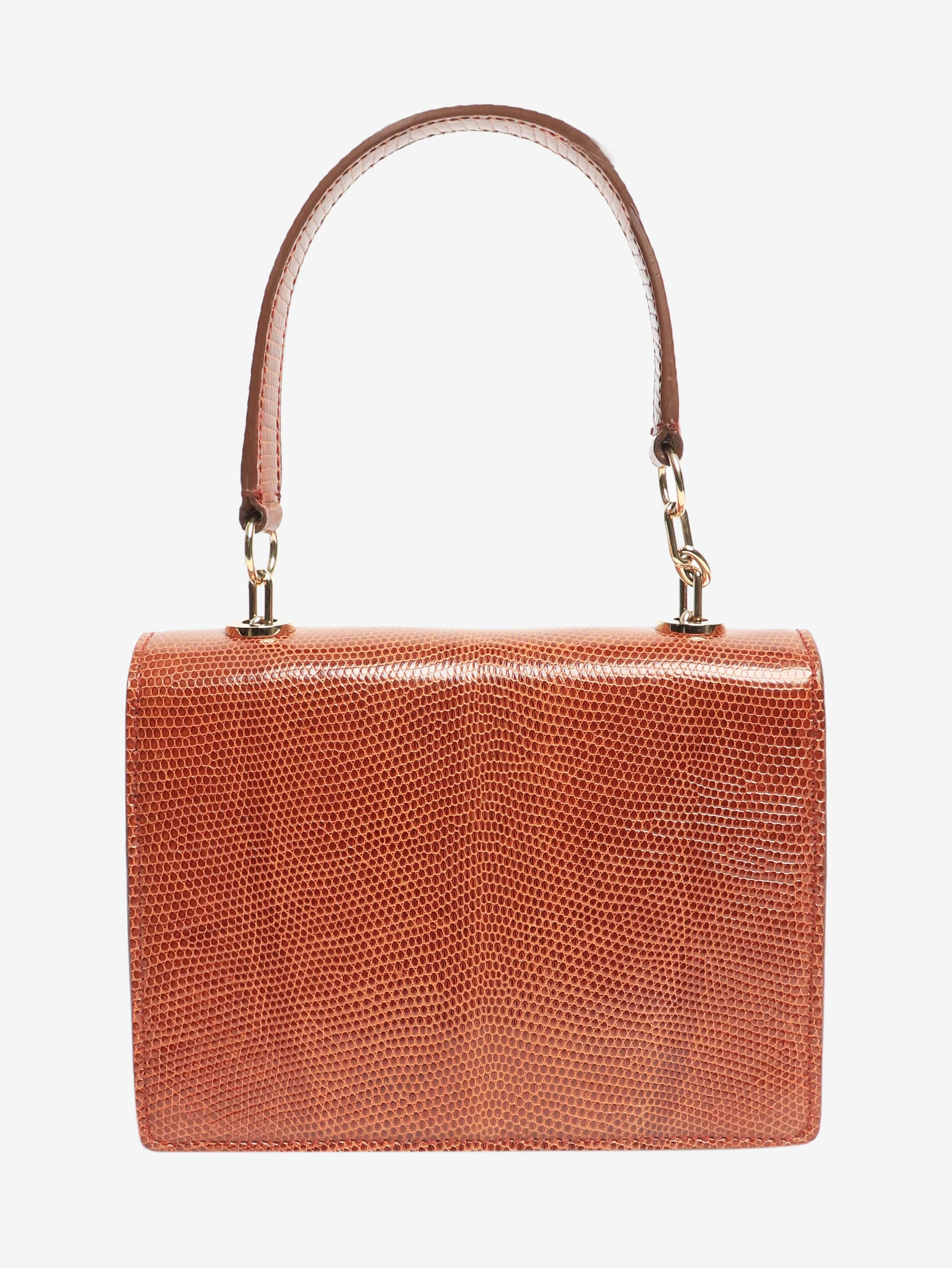 Brown lizard mini morgan bag - Image 3