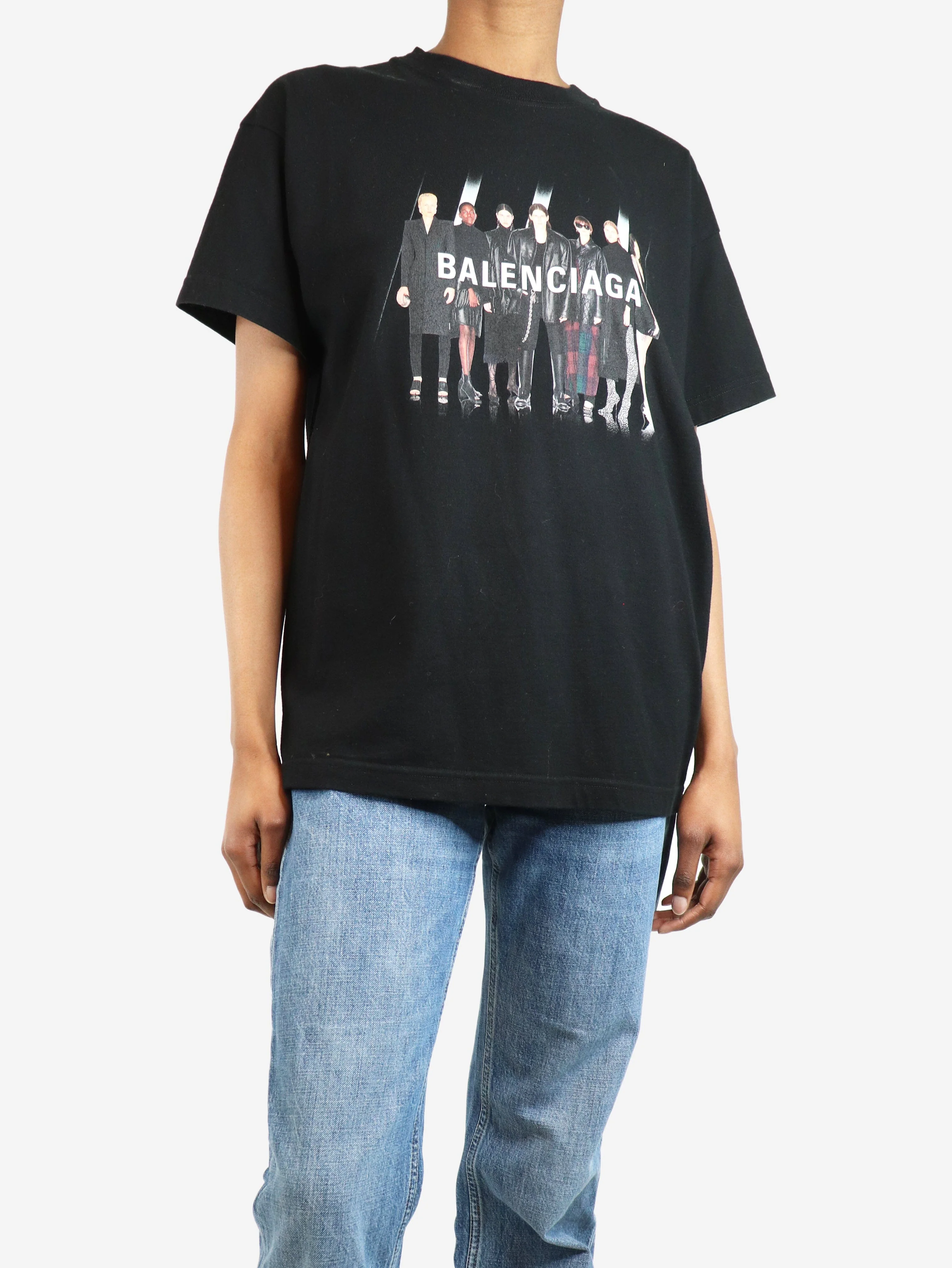 Black graphic print t-shirt - size XS - Image 3