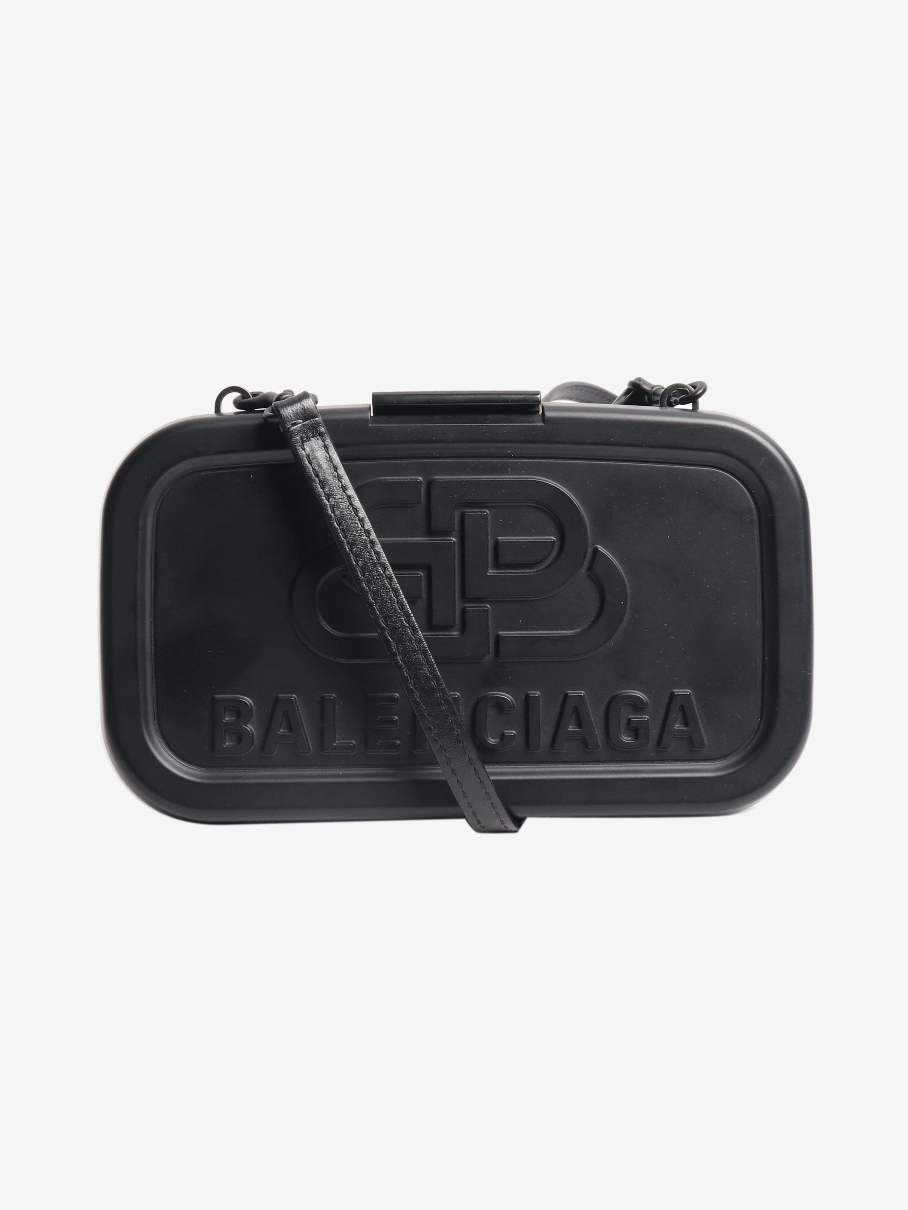 Black pillbox bag