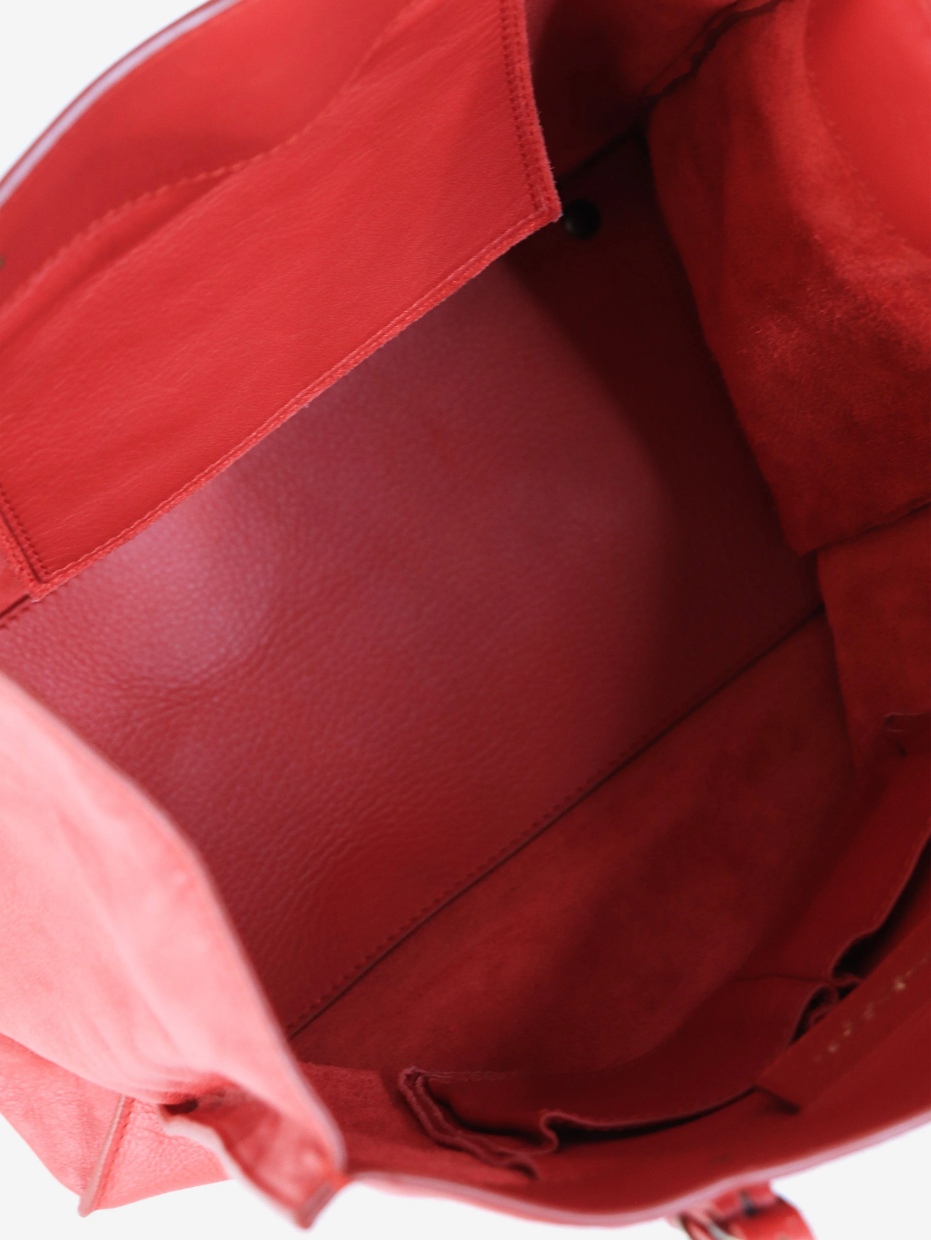 Red Papier leather tote bag - Image 6