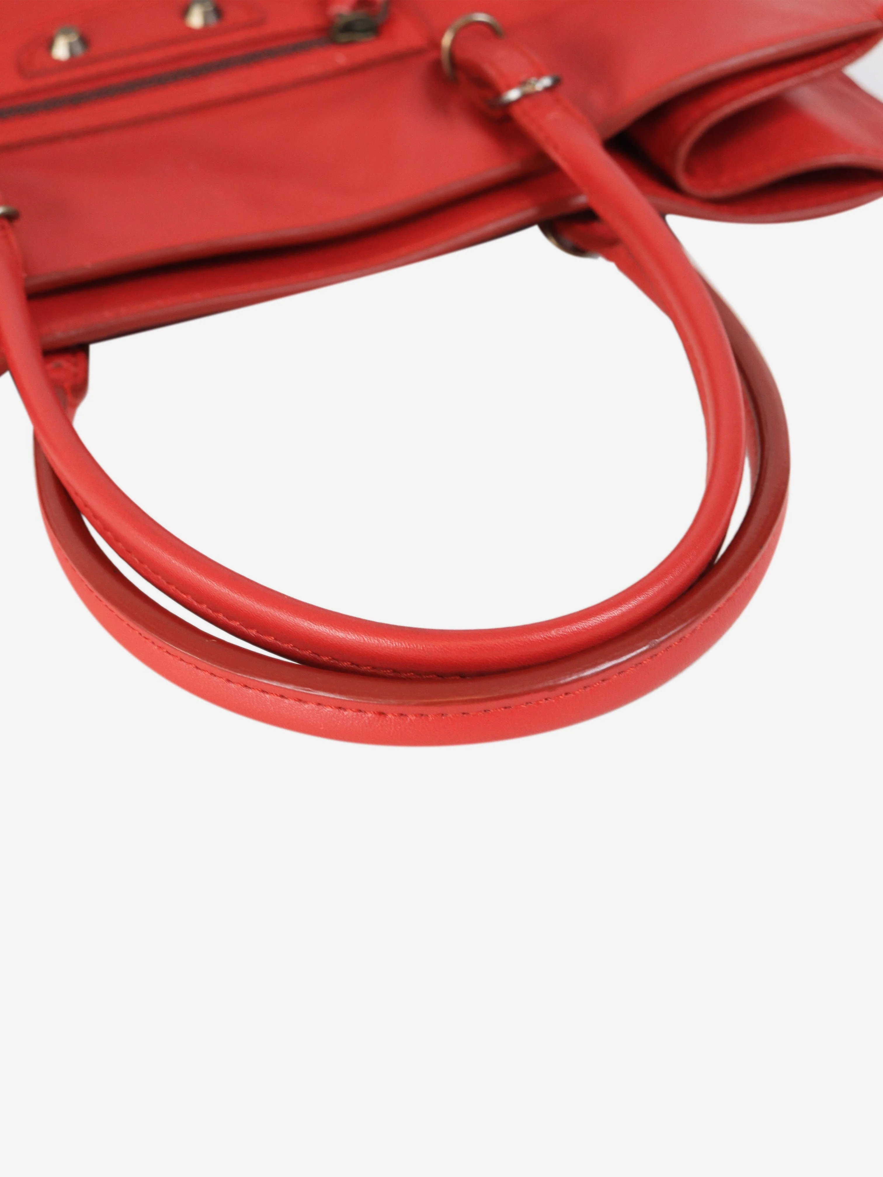Red Papier leather tote bag - Image 7