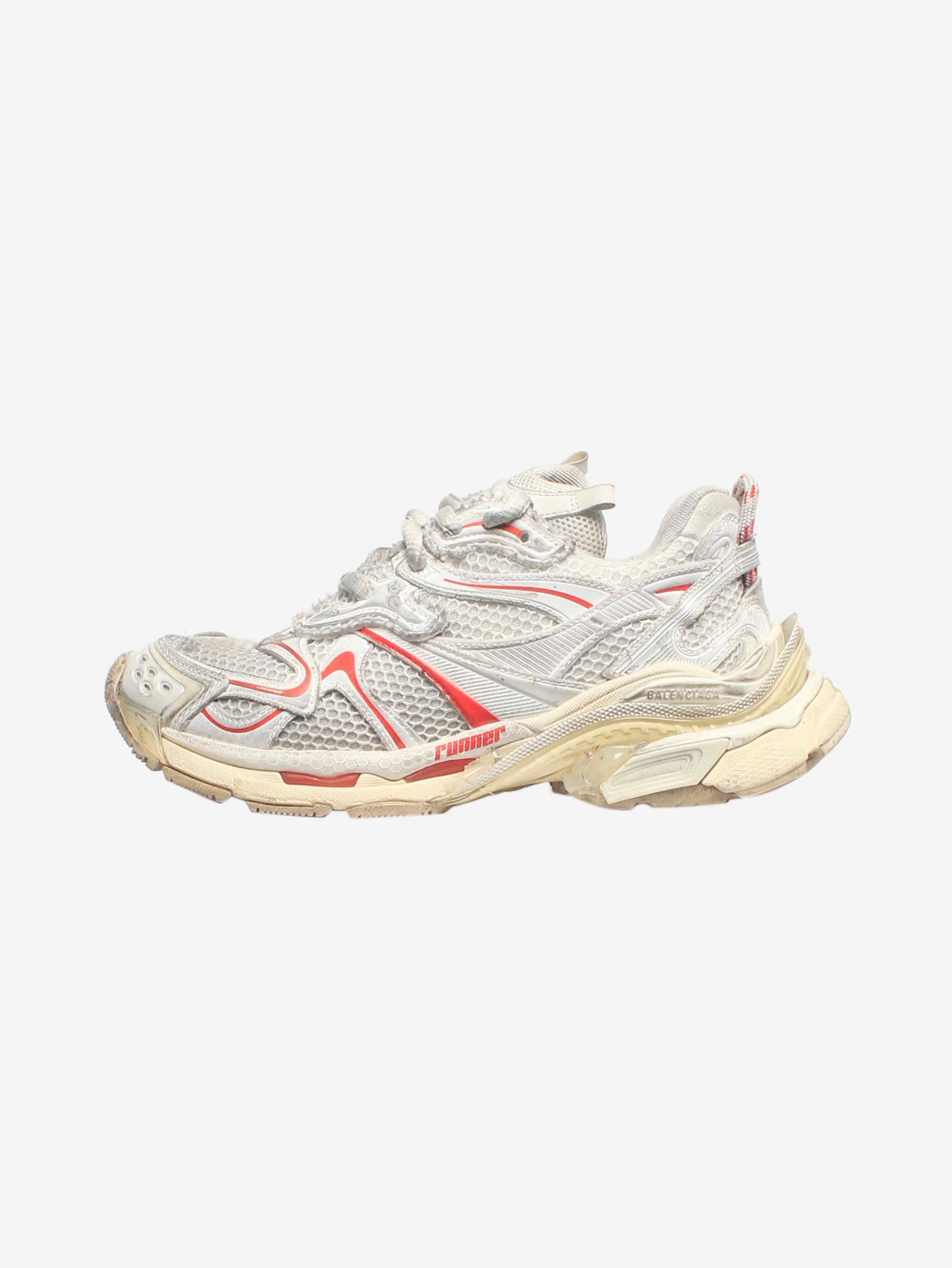 White and red Runner trainers - size EU 38