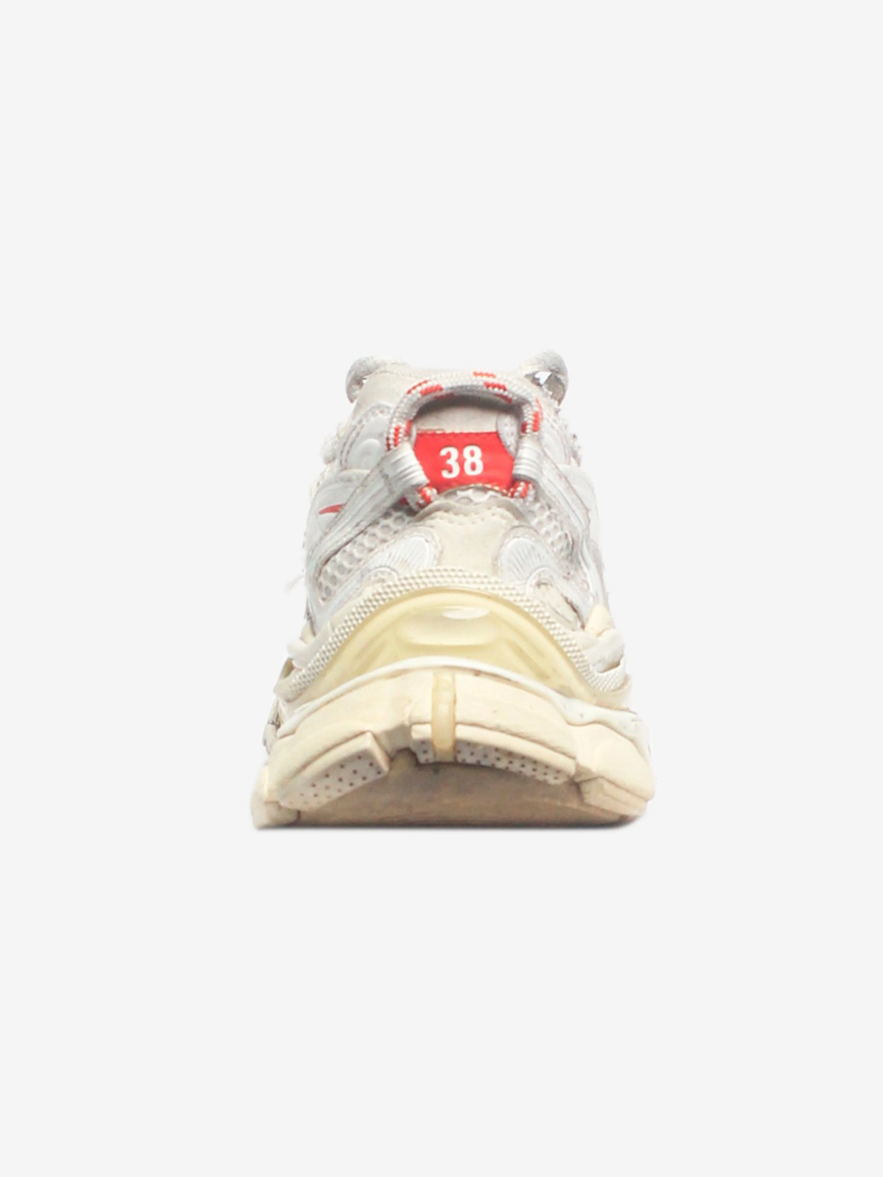 White and red Runner trainers - size EU 38 - Image 3