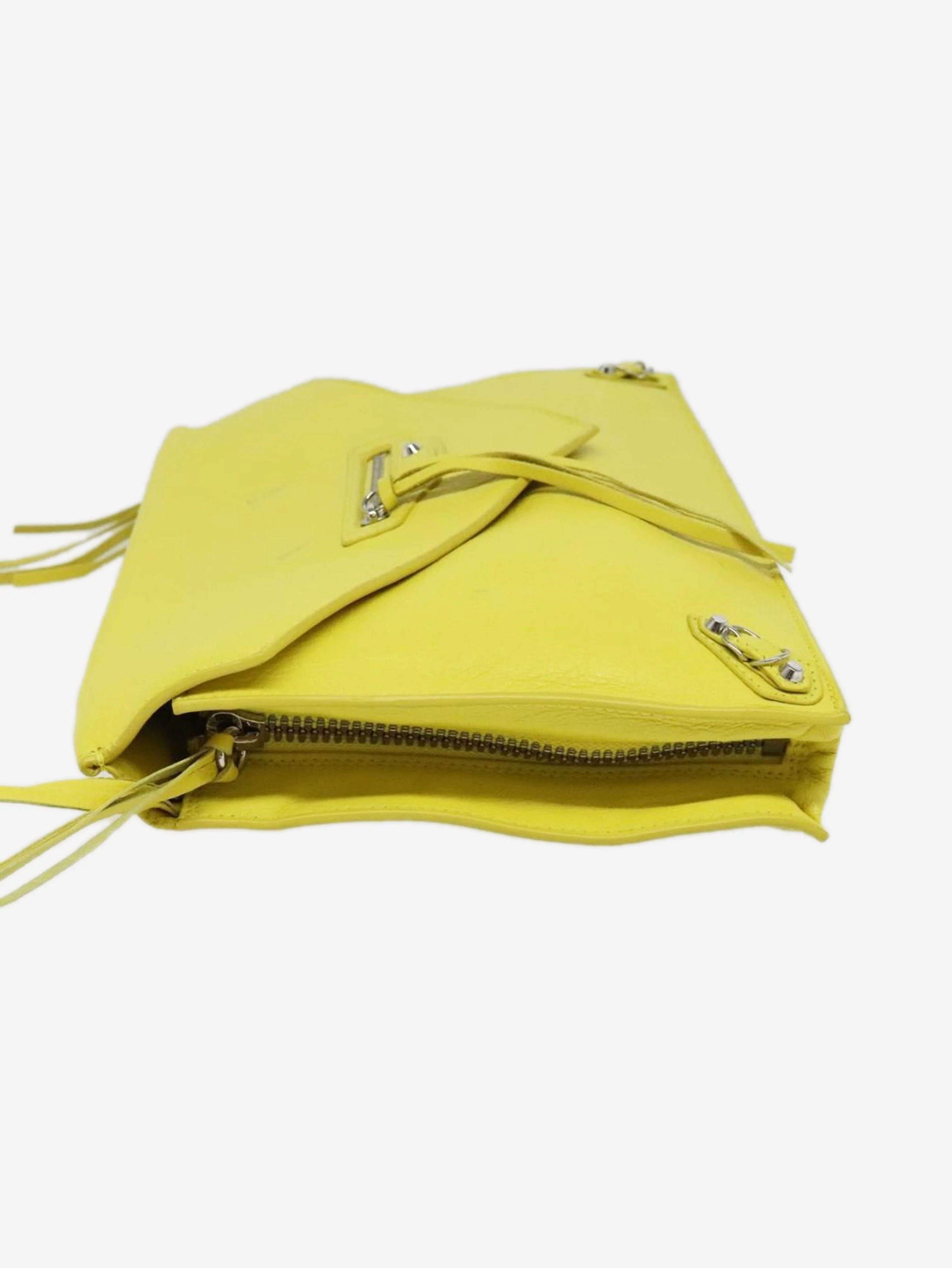 Yellow Paper clutch bag - Image 4