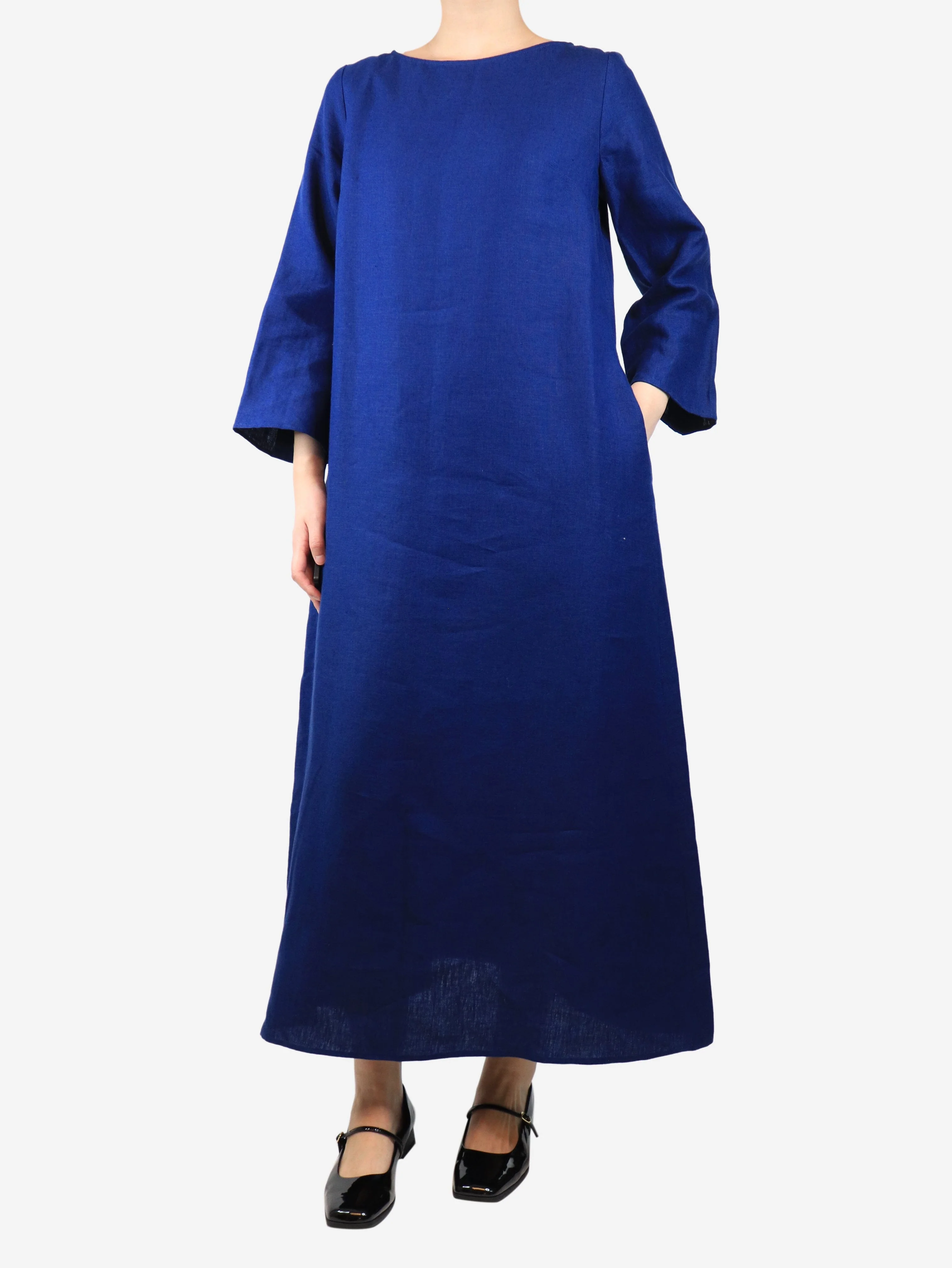 Blue linen maxi dress - size M - Image 3