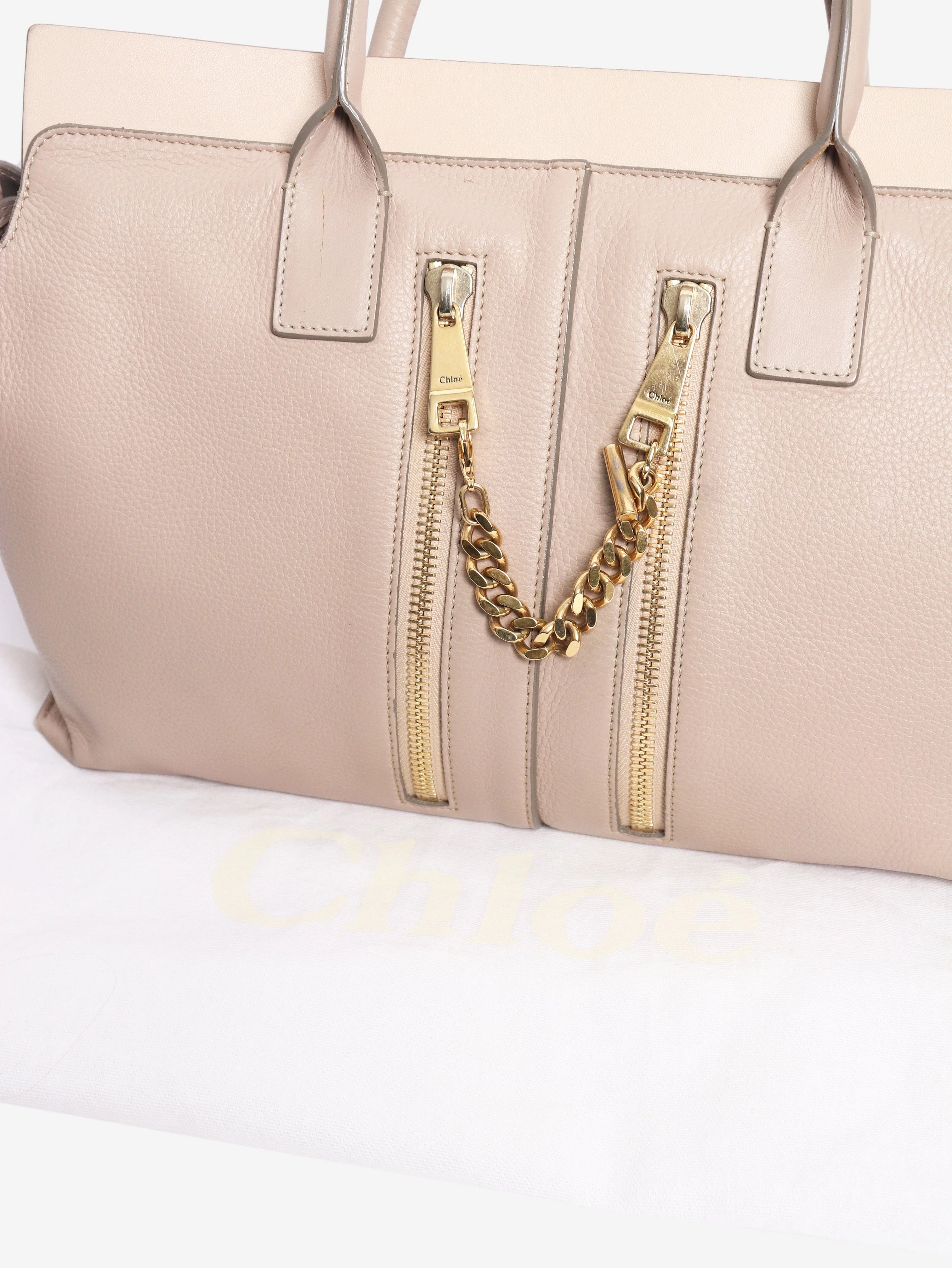 Beige Cate leather satchel bag - Image 11