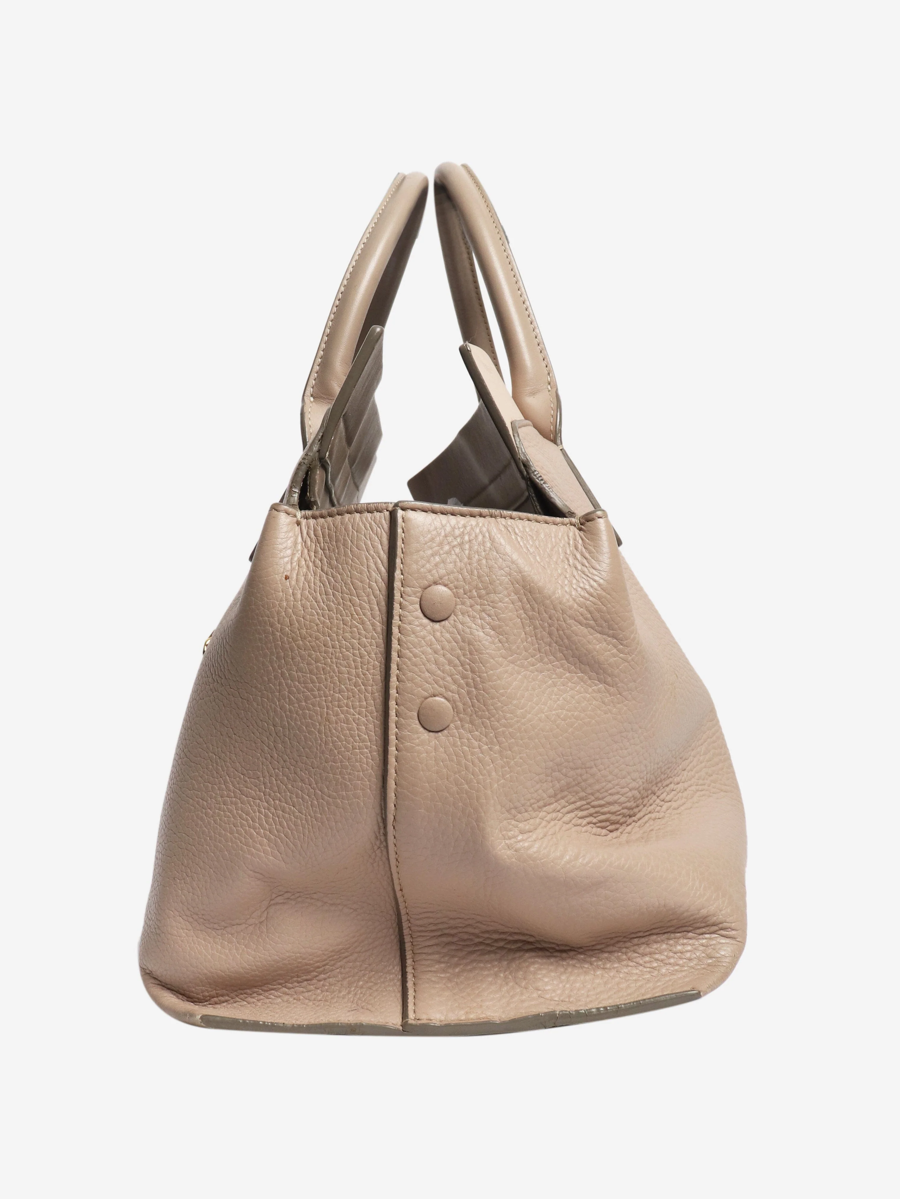 Beige Cate leather satchel bag - Image 2