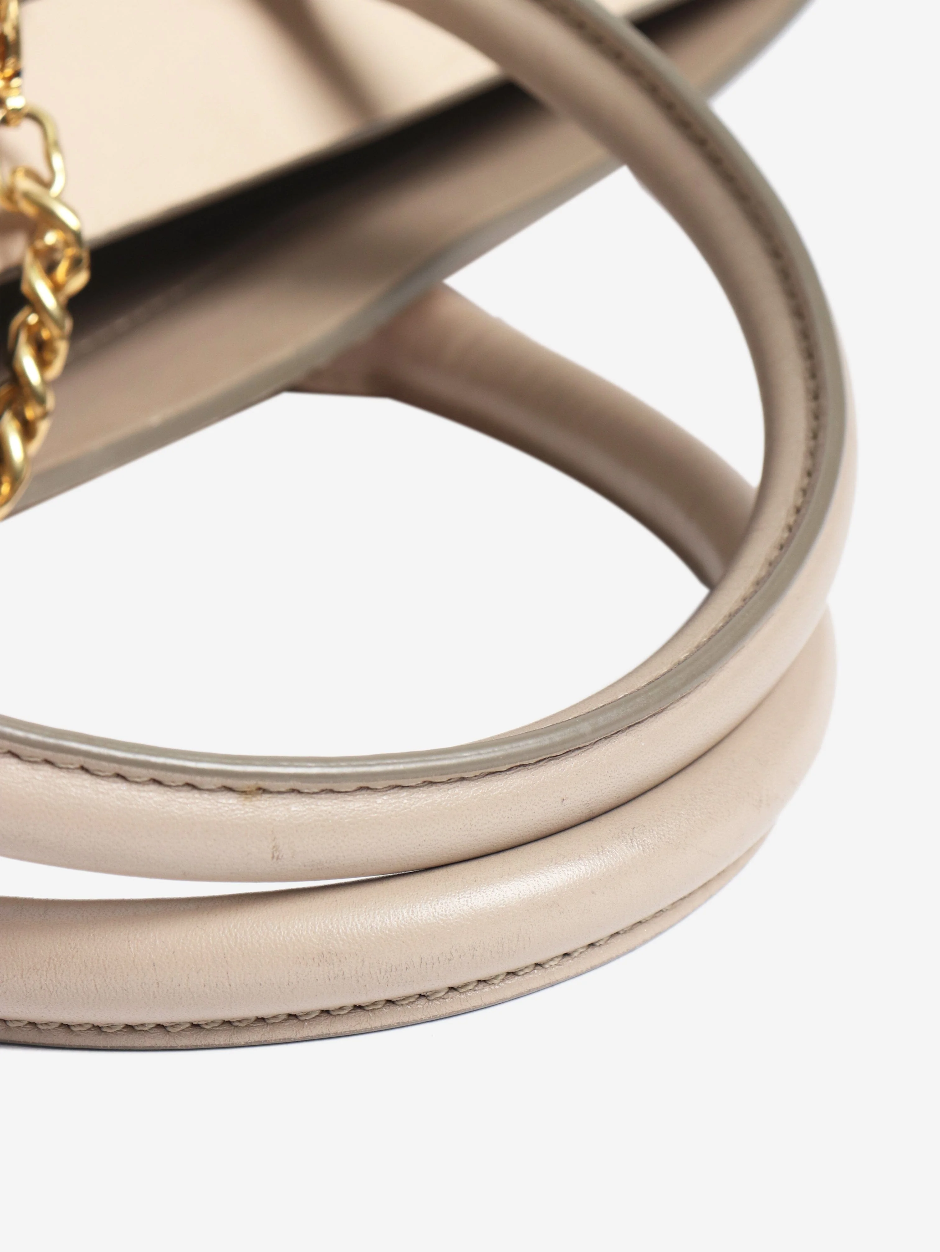 Beige Cate leather satchel bag - Image 7