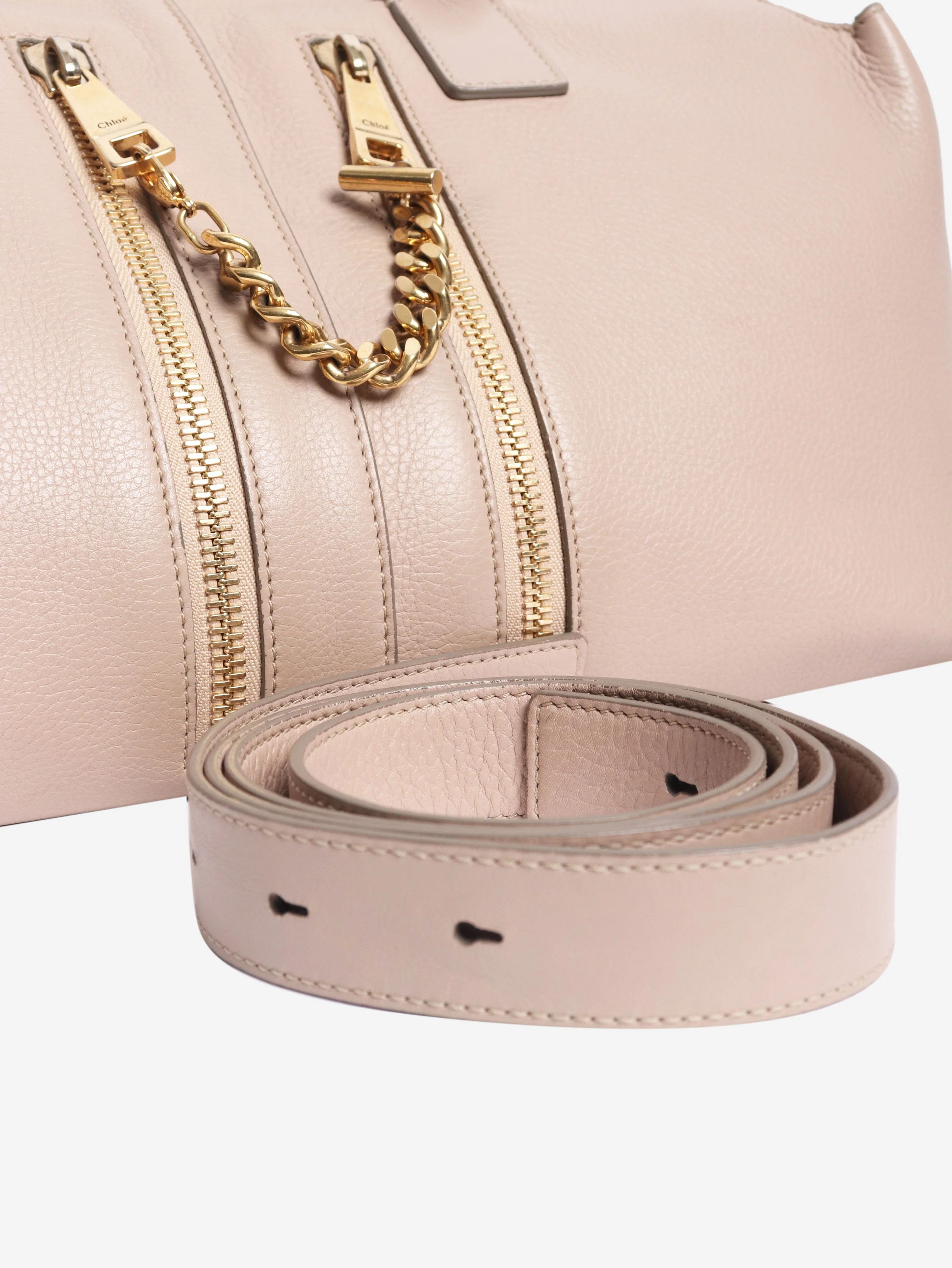 Beige Cate leather satchel bag - Image 9