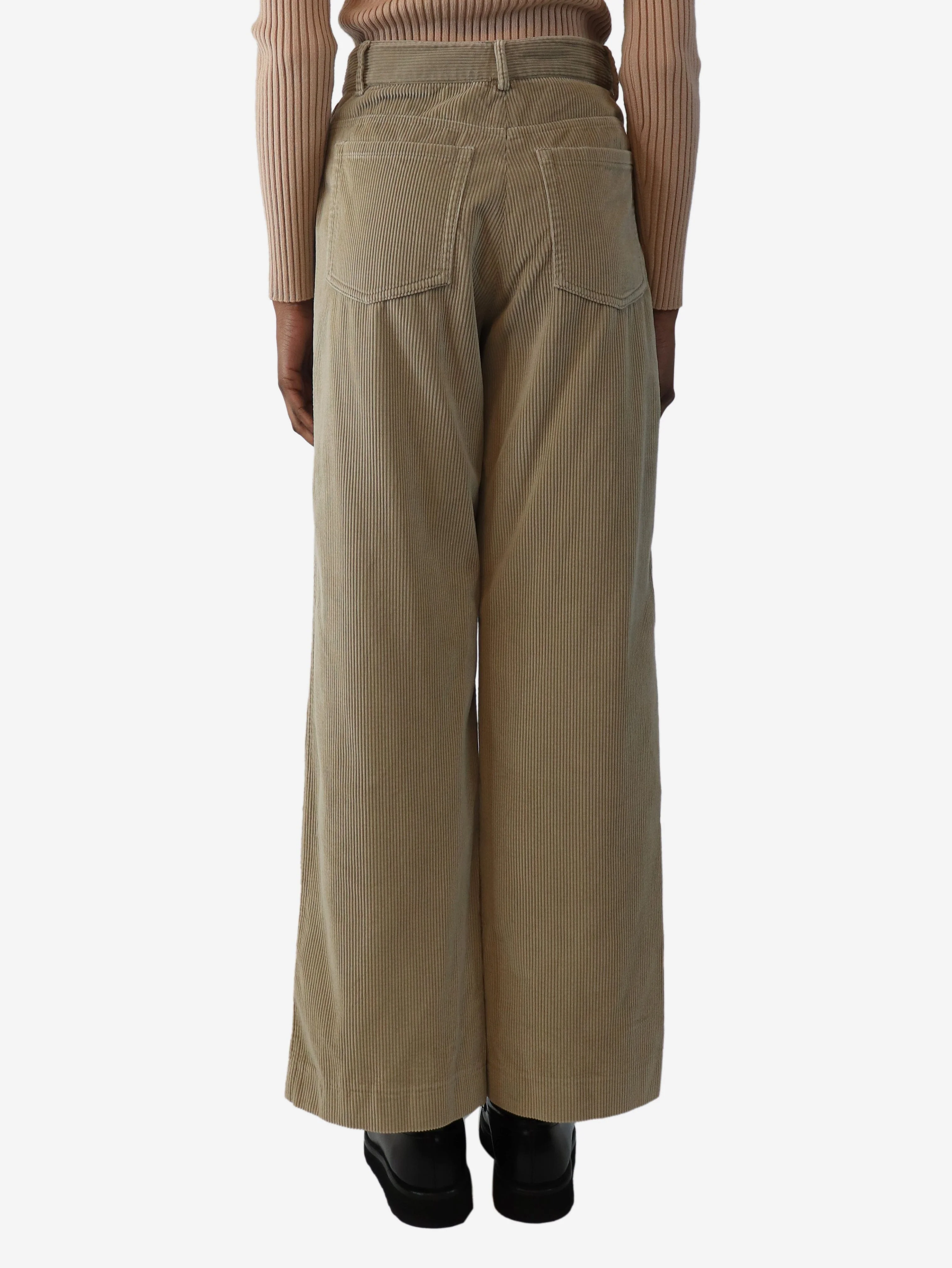 Beige cord trousers - size UK 4 - Image 3