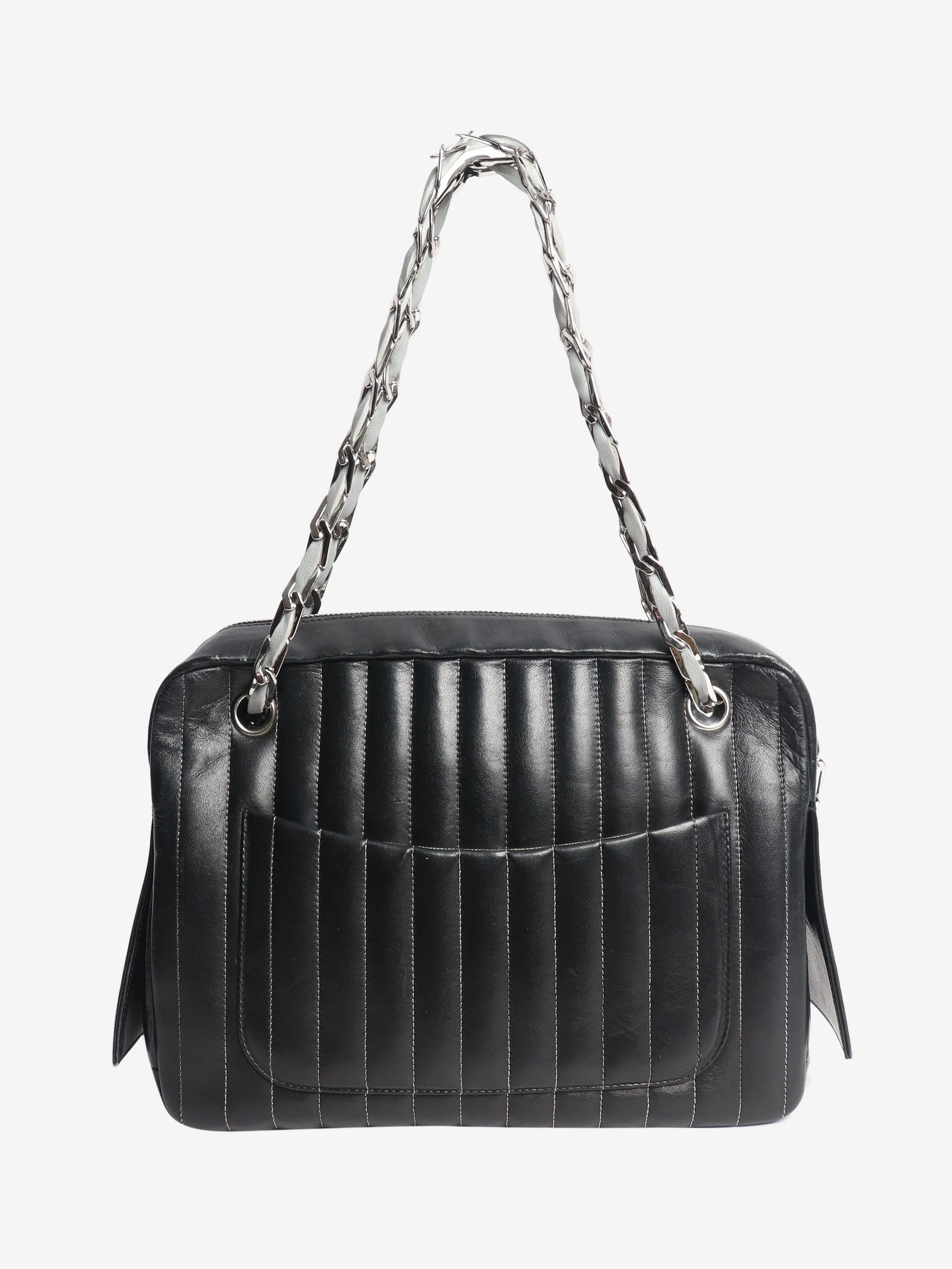 Black 2005 Mademoiselle Ligne vertical quilted camera bag - Image 3