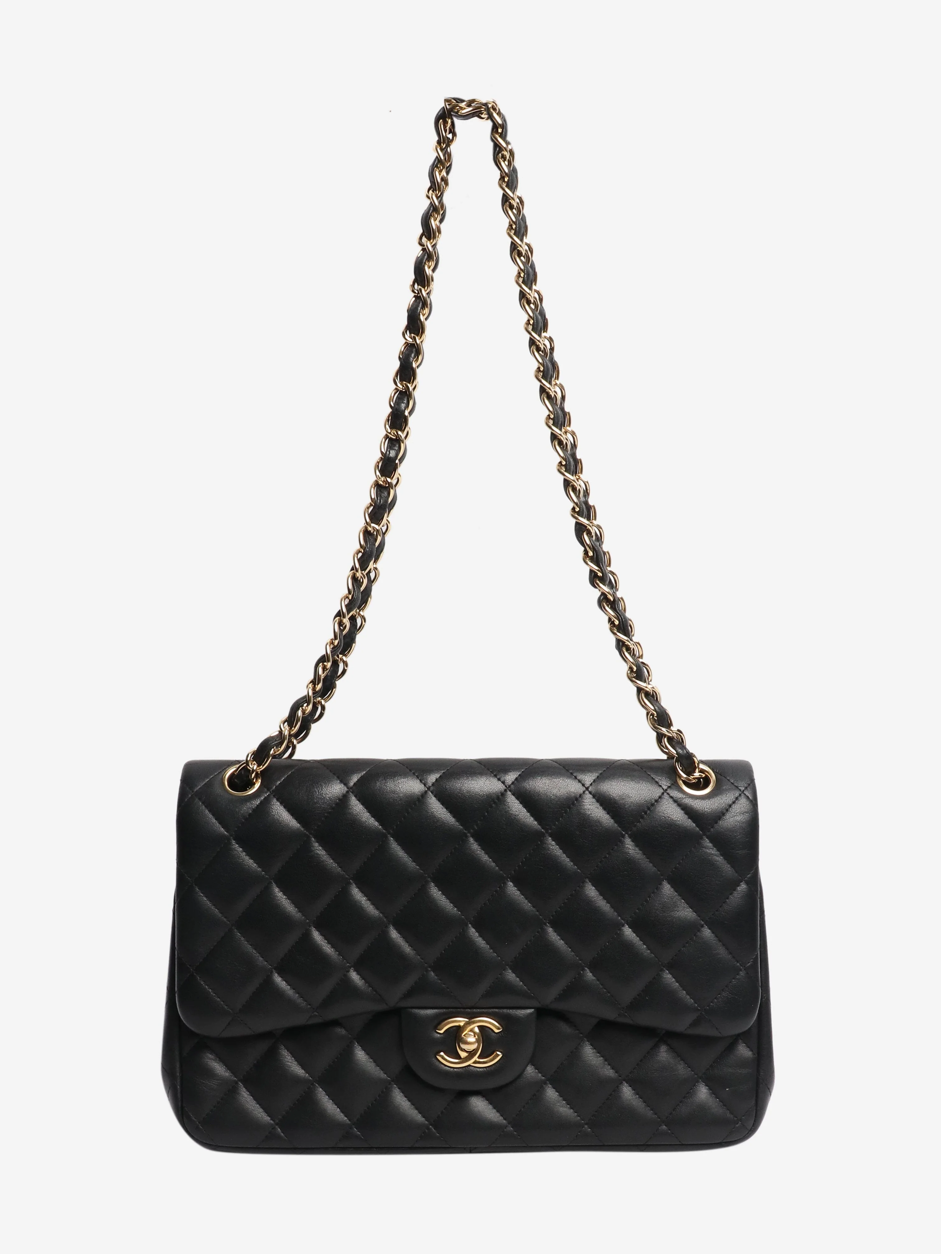 Black 2012 jumbo lambskin Classic Double Flap bag - Image 4