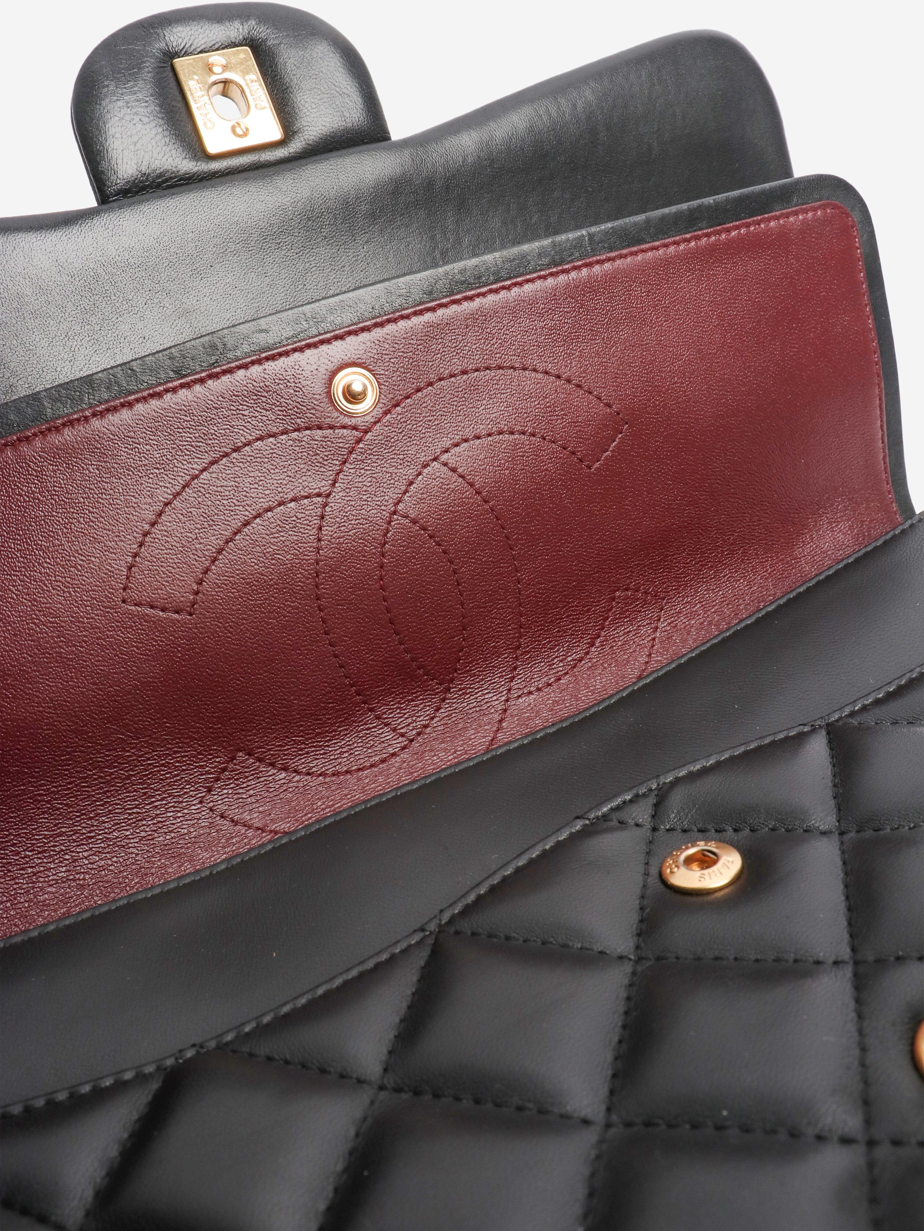 Black 2012 jumbo lambskin Classic Double Flap bag - Image 8