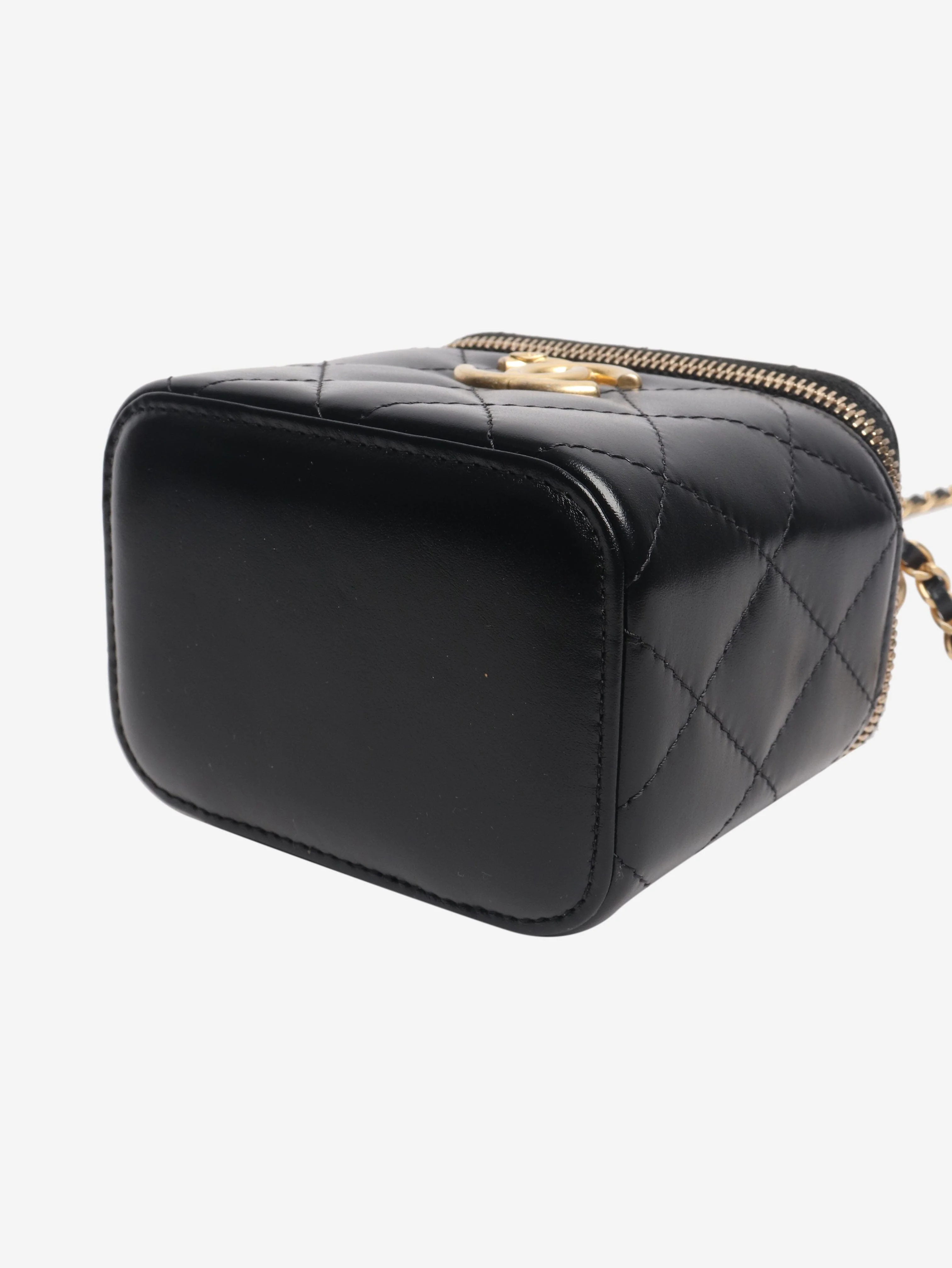 Black 2021 mini diamond-quilted lambskin vanity case - Image 5