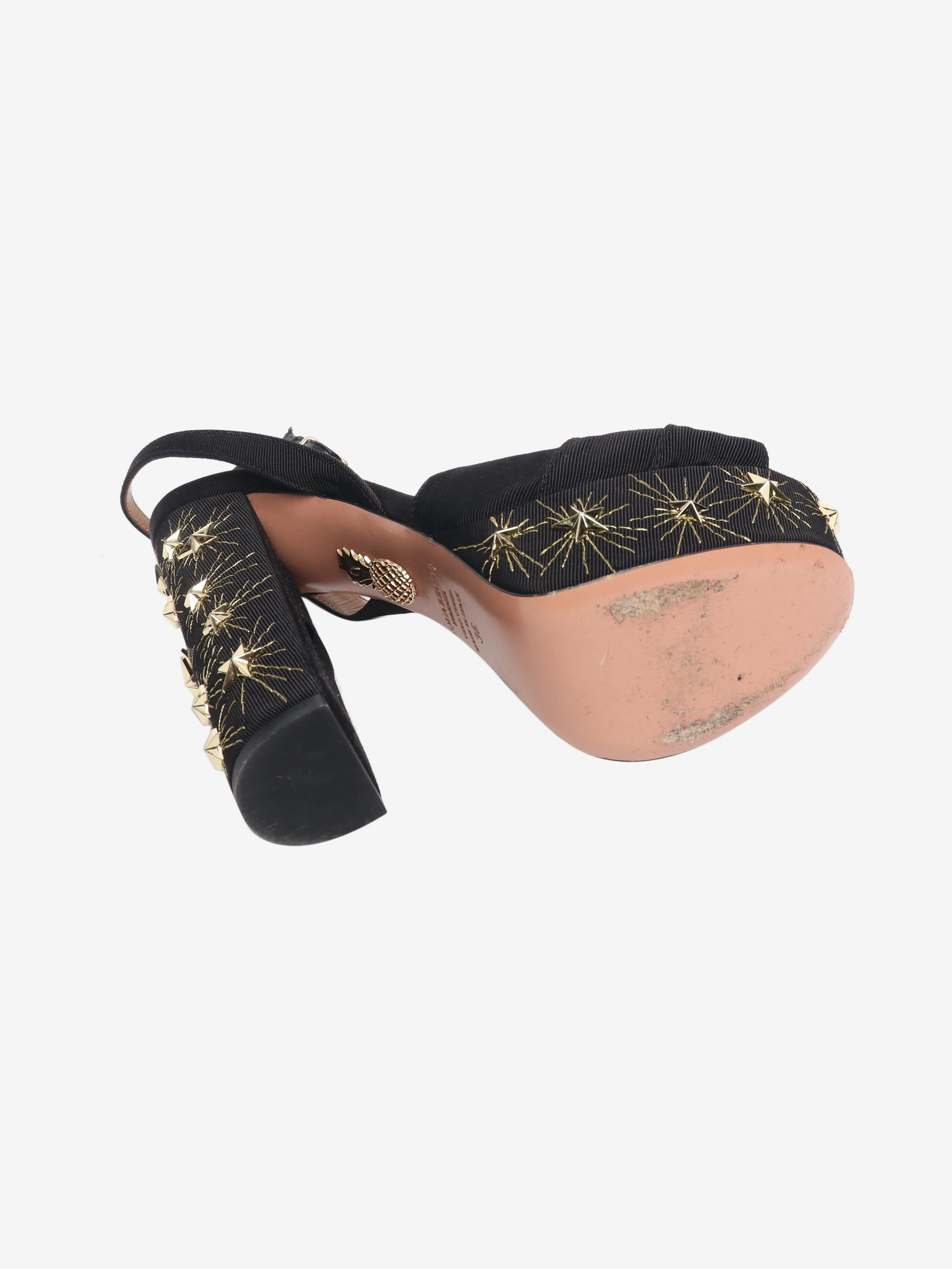 Black and gold star embellished heels - size EU 36 (UK 3) - Image 5