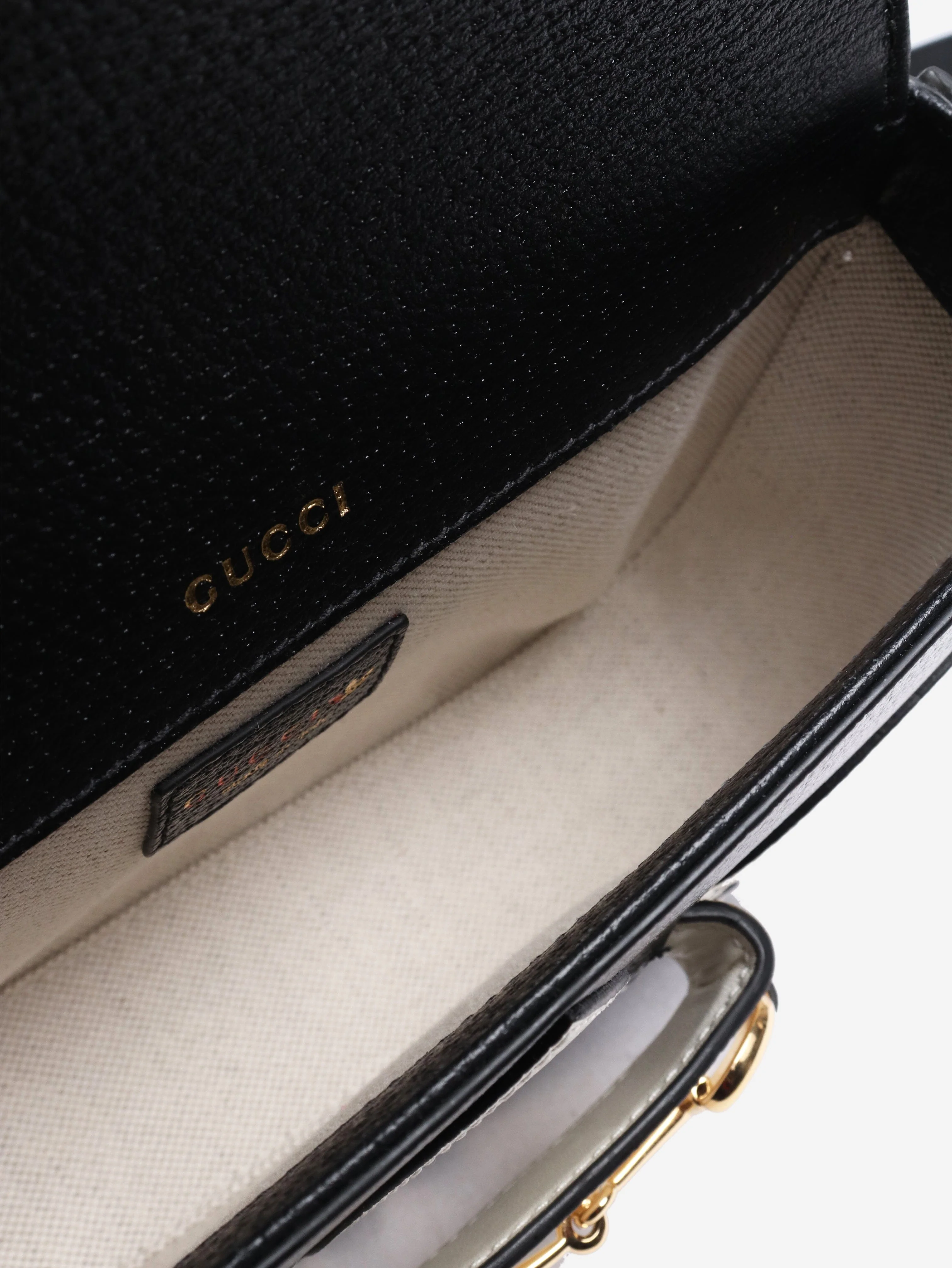 Black and white Horsebit 1955 leather bag - Image 6