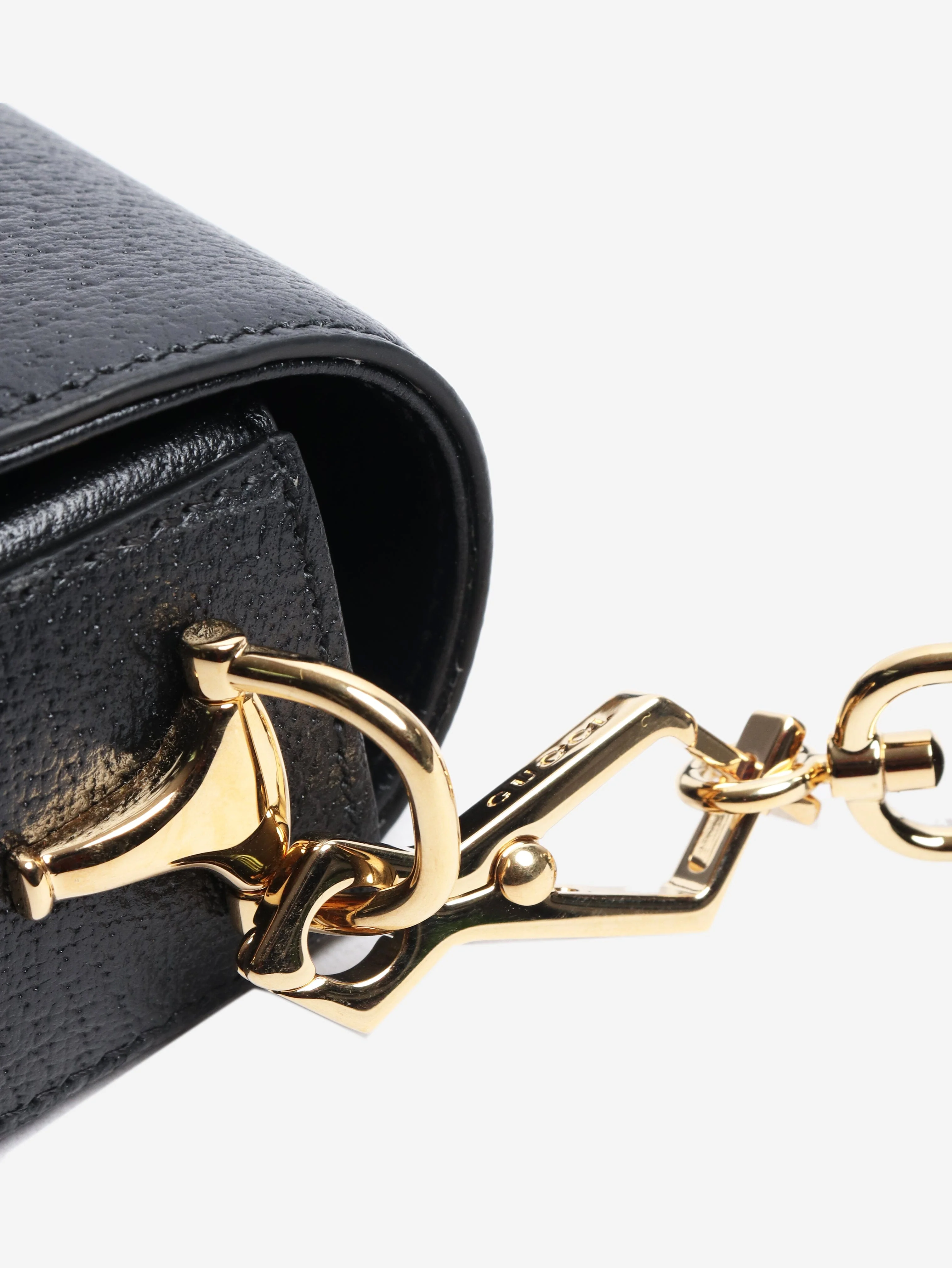 Black and white Horsebit 1955 leather bag - Image 7