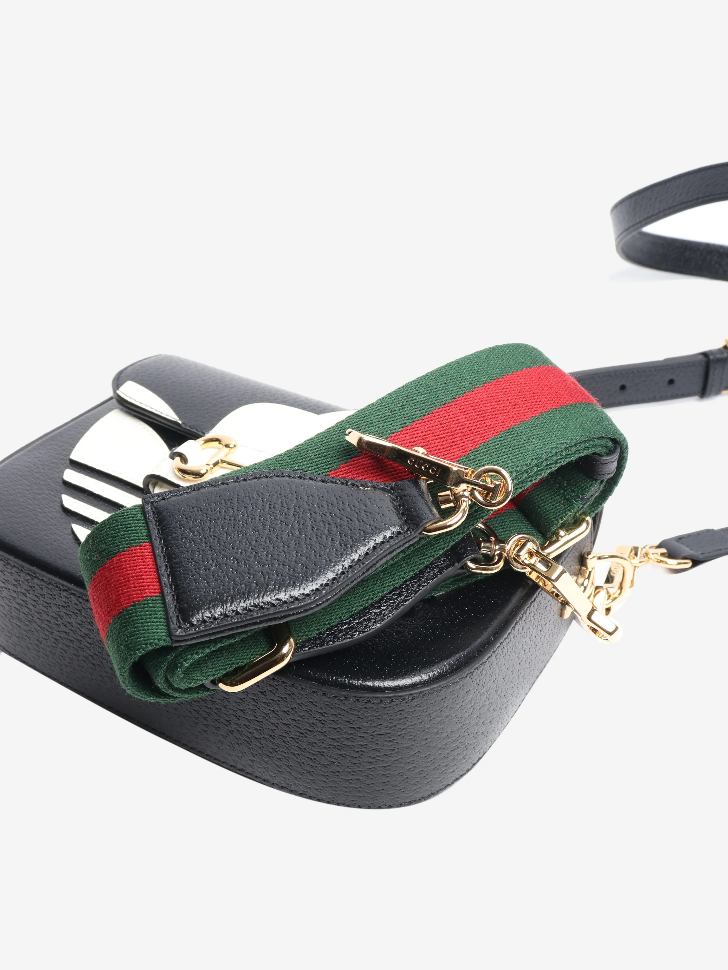 Black and white Horsebit 1955 leather bag - Image 9