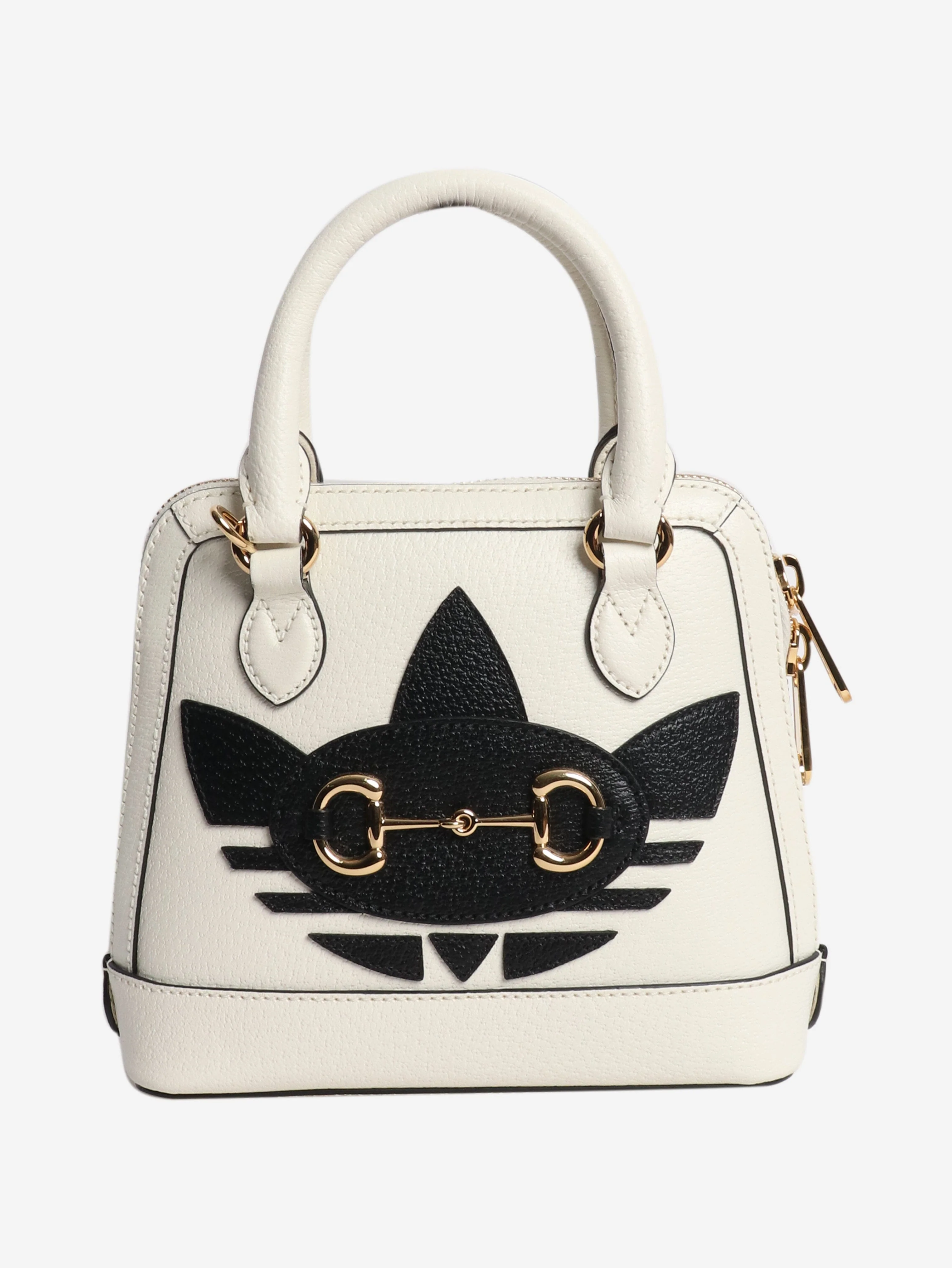 Black and white Horsebit 1955 shoulder bag