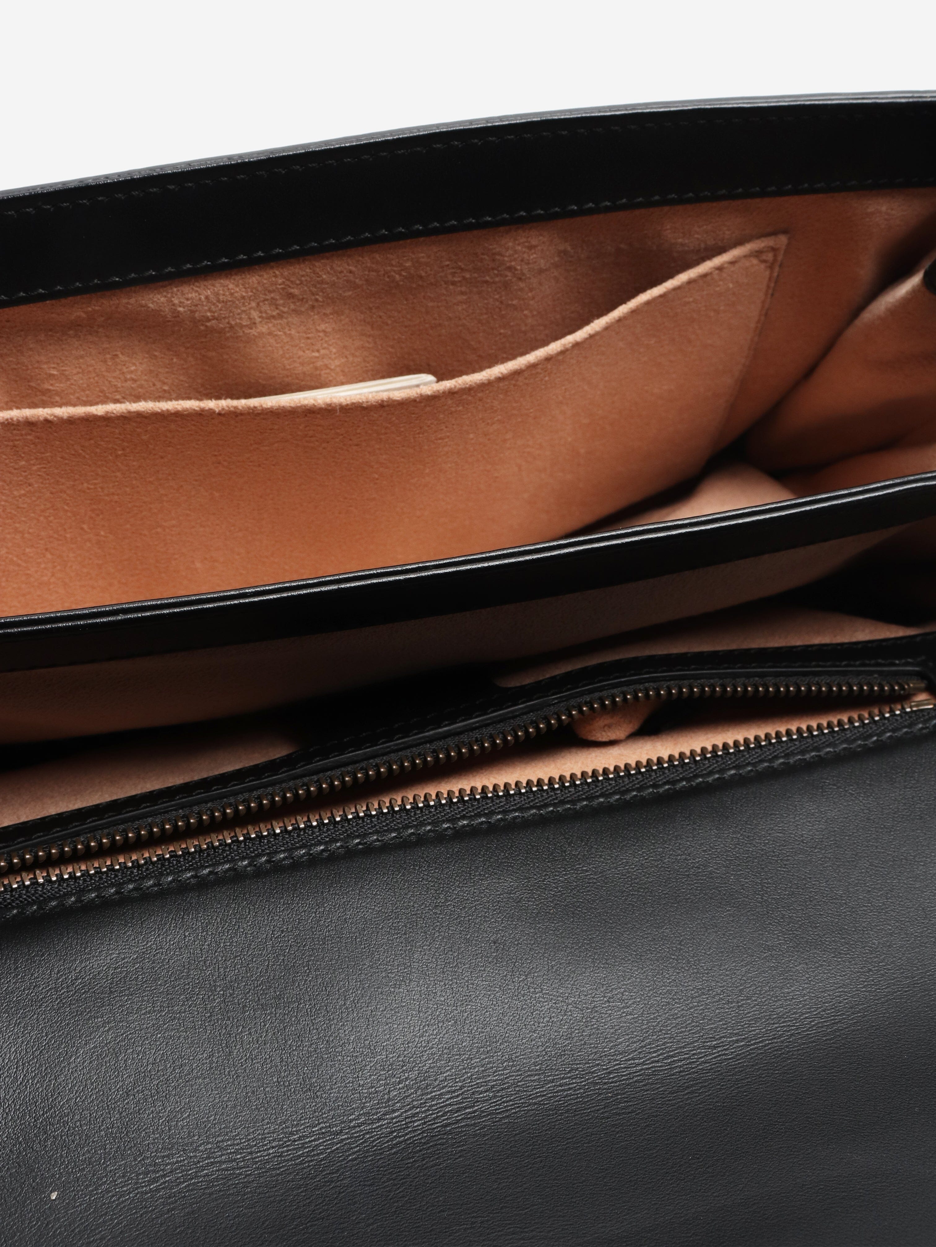 Black bejewelled Future leather chain shoulder bag - Image 6