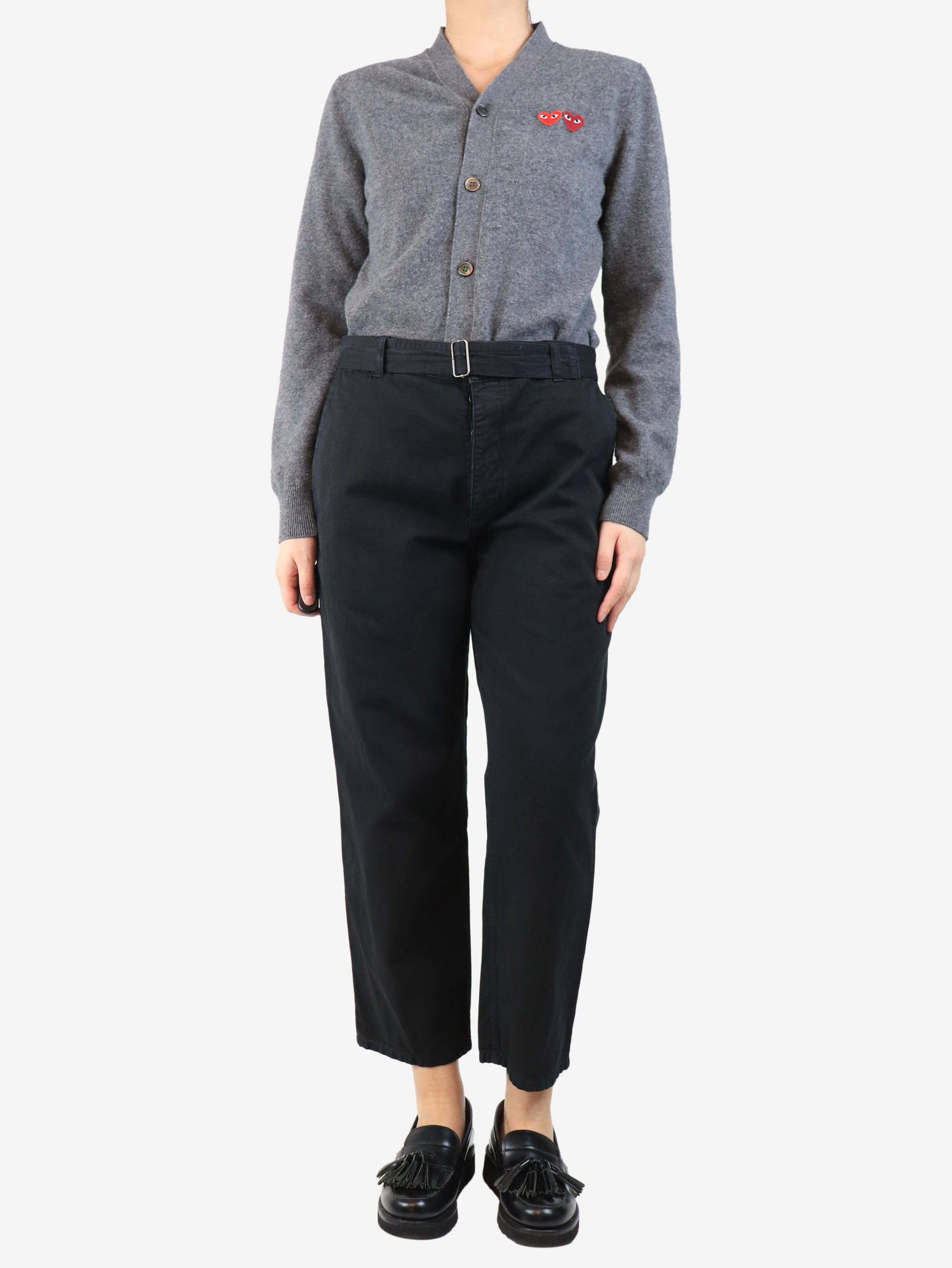 Black belted trousers - size W 32 - Image 2