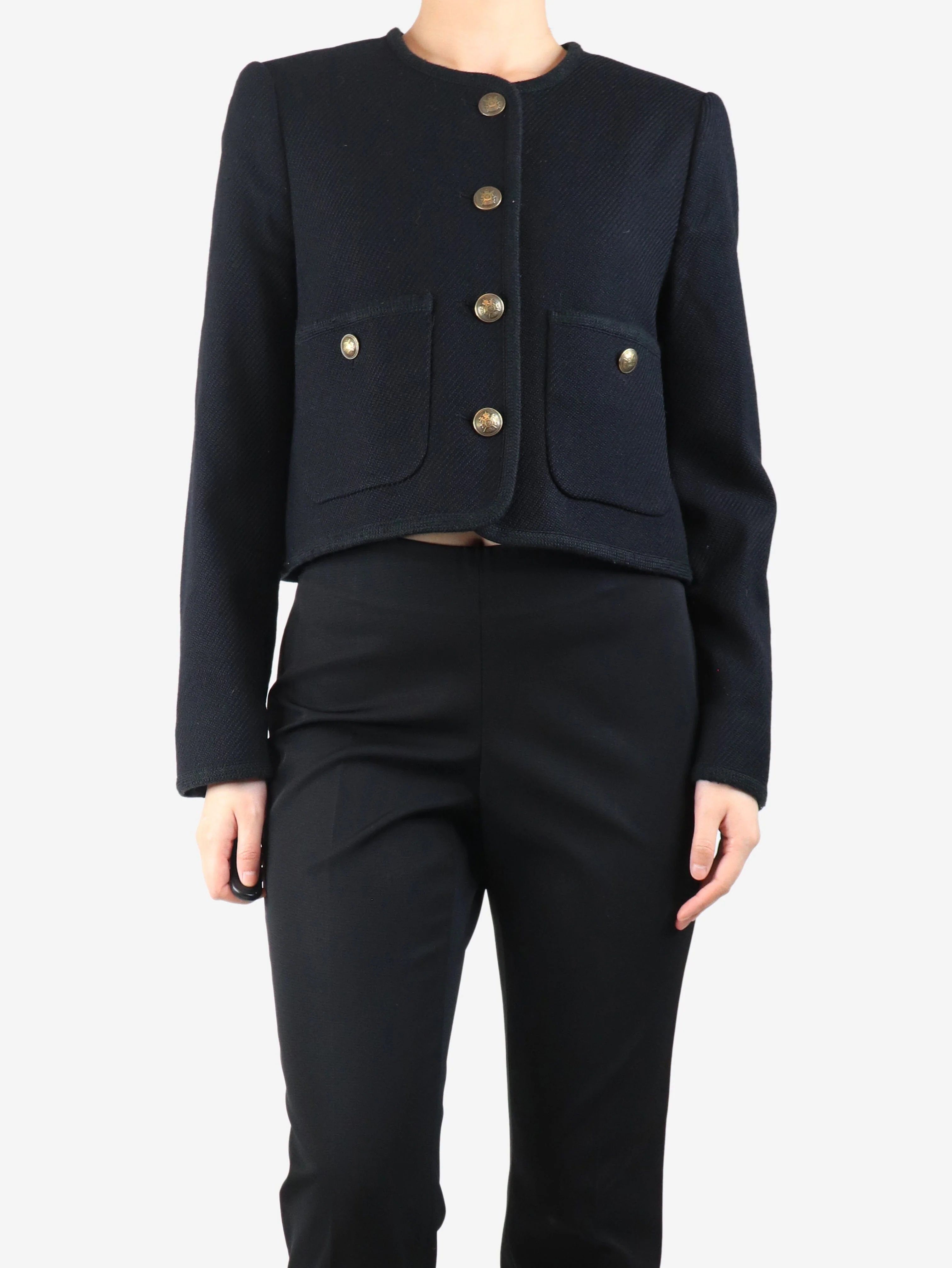 Black boucle jacket - size UK 14 - Image 3