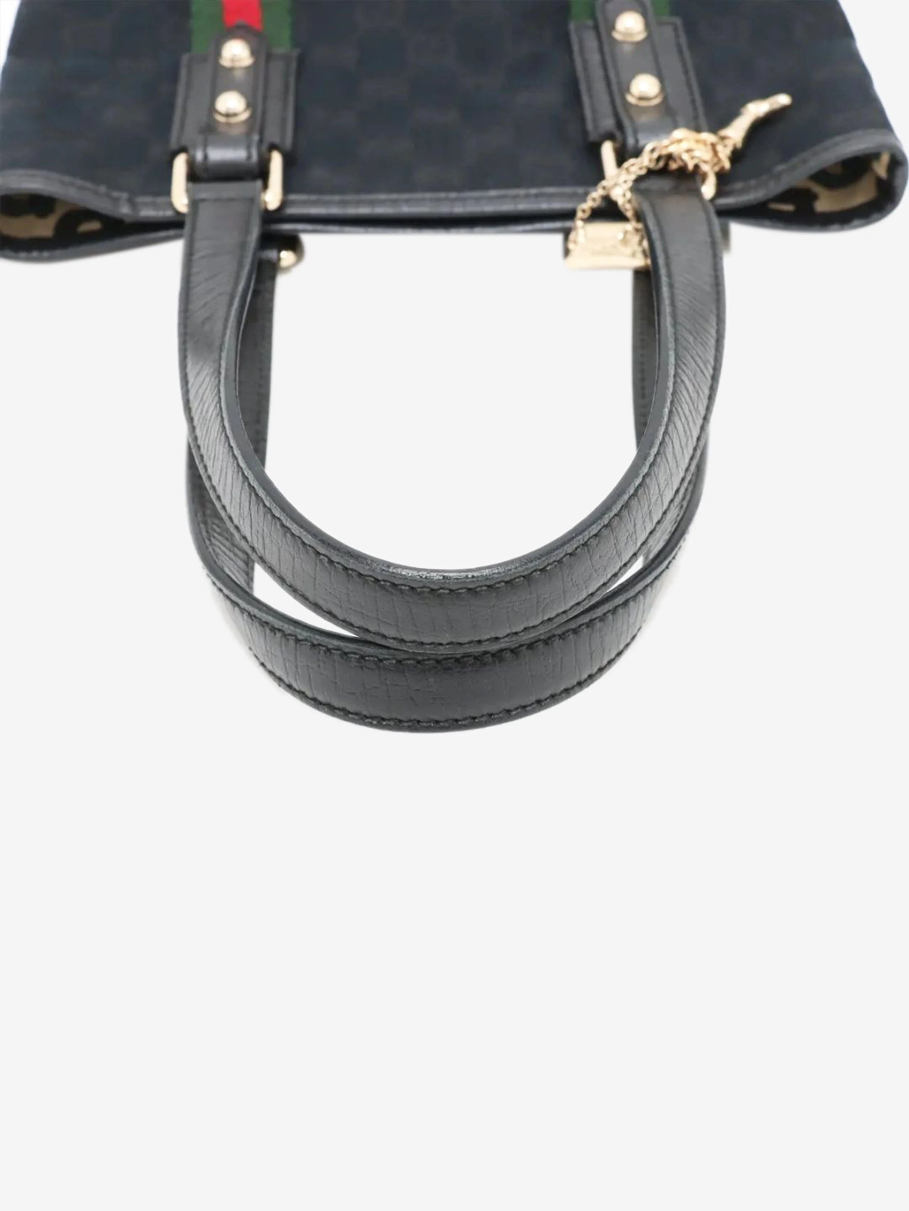 Black GG canvas and leather tote bag - Image 5