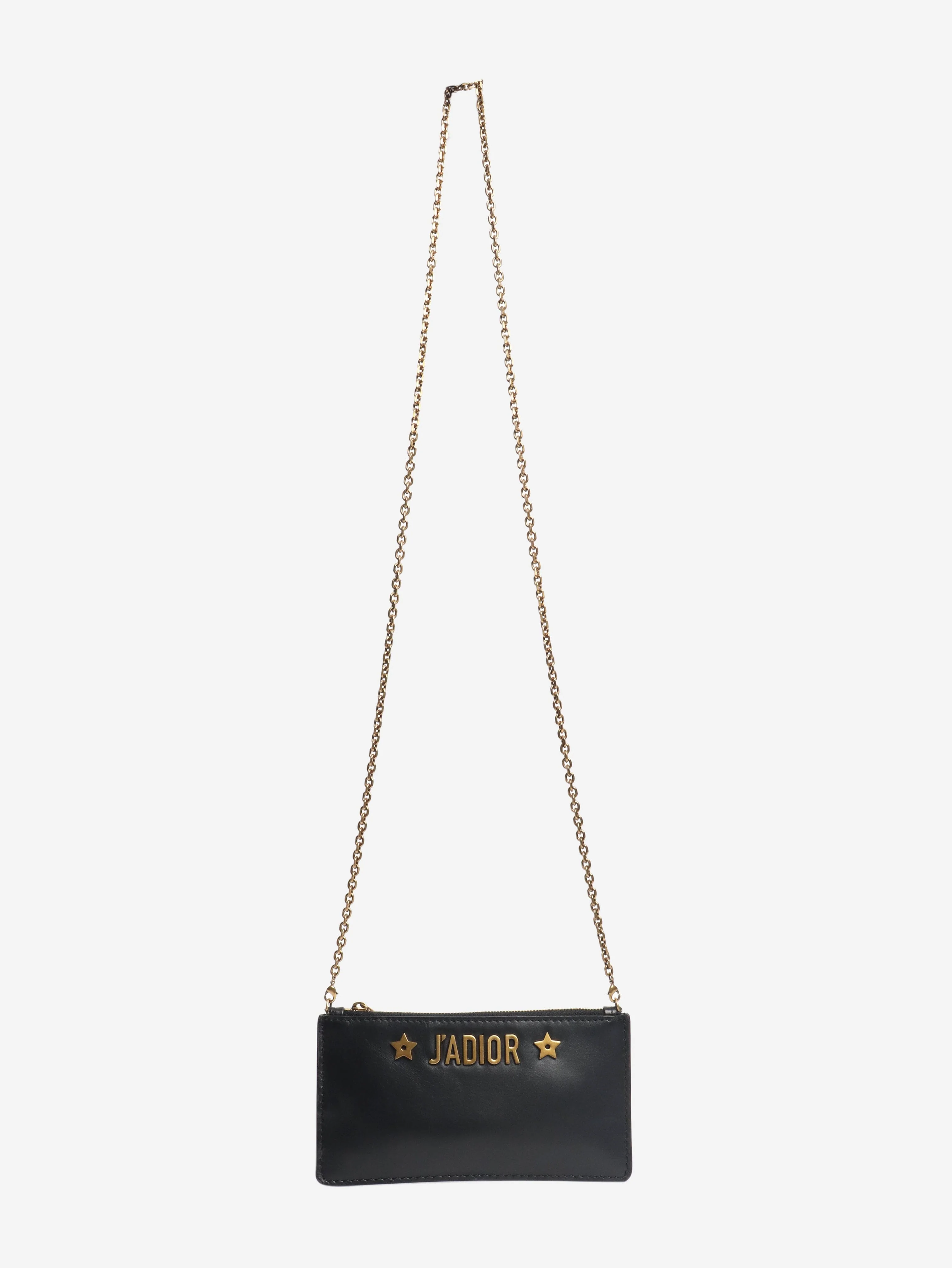 Black J'Adior leather wallet on chain - Image 2