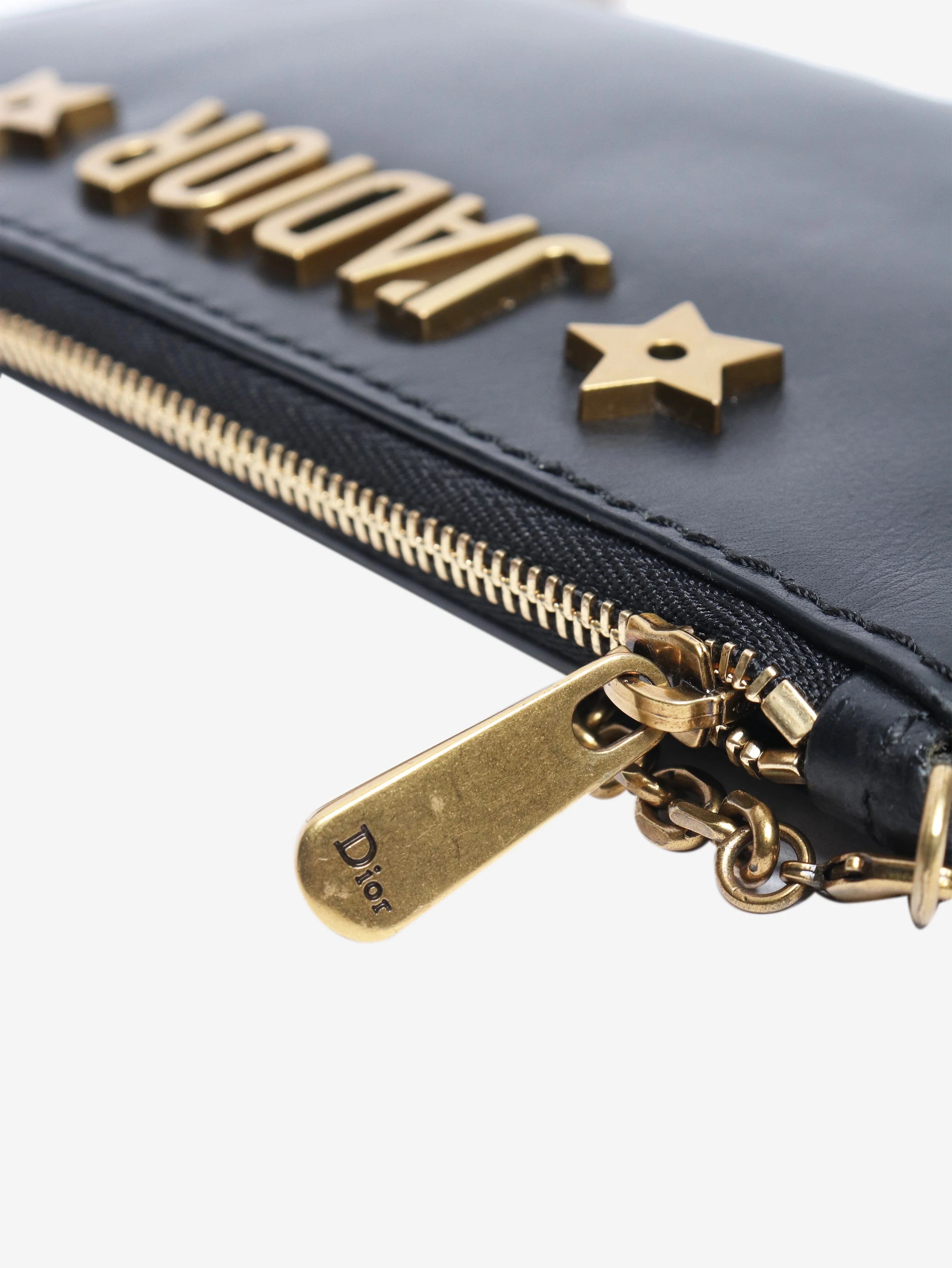 Black J'Adior leather wallet on chain - Image 4