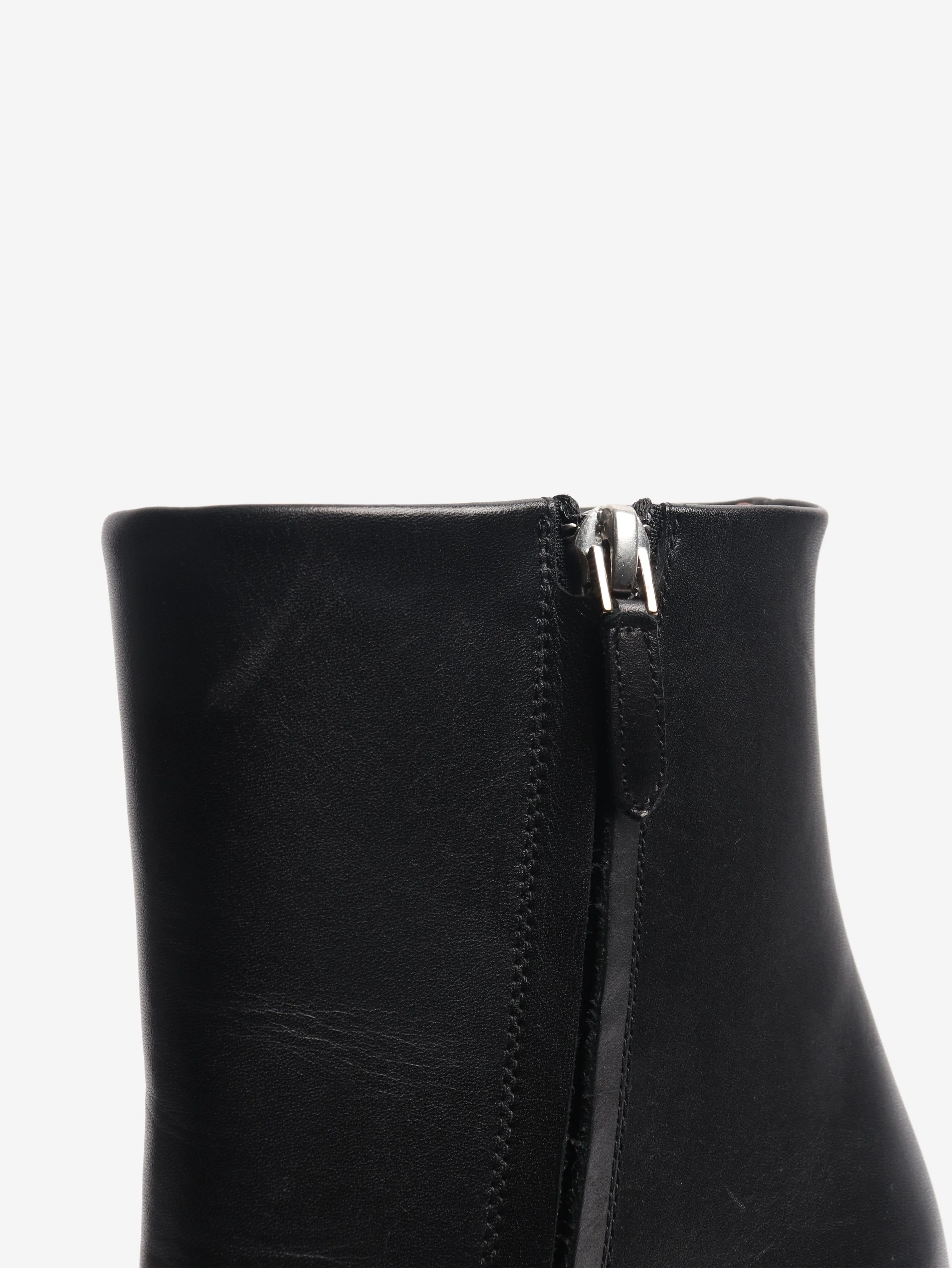Black leather boots with chain front - size EU 36 (UK 3) - Image 5