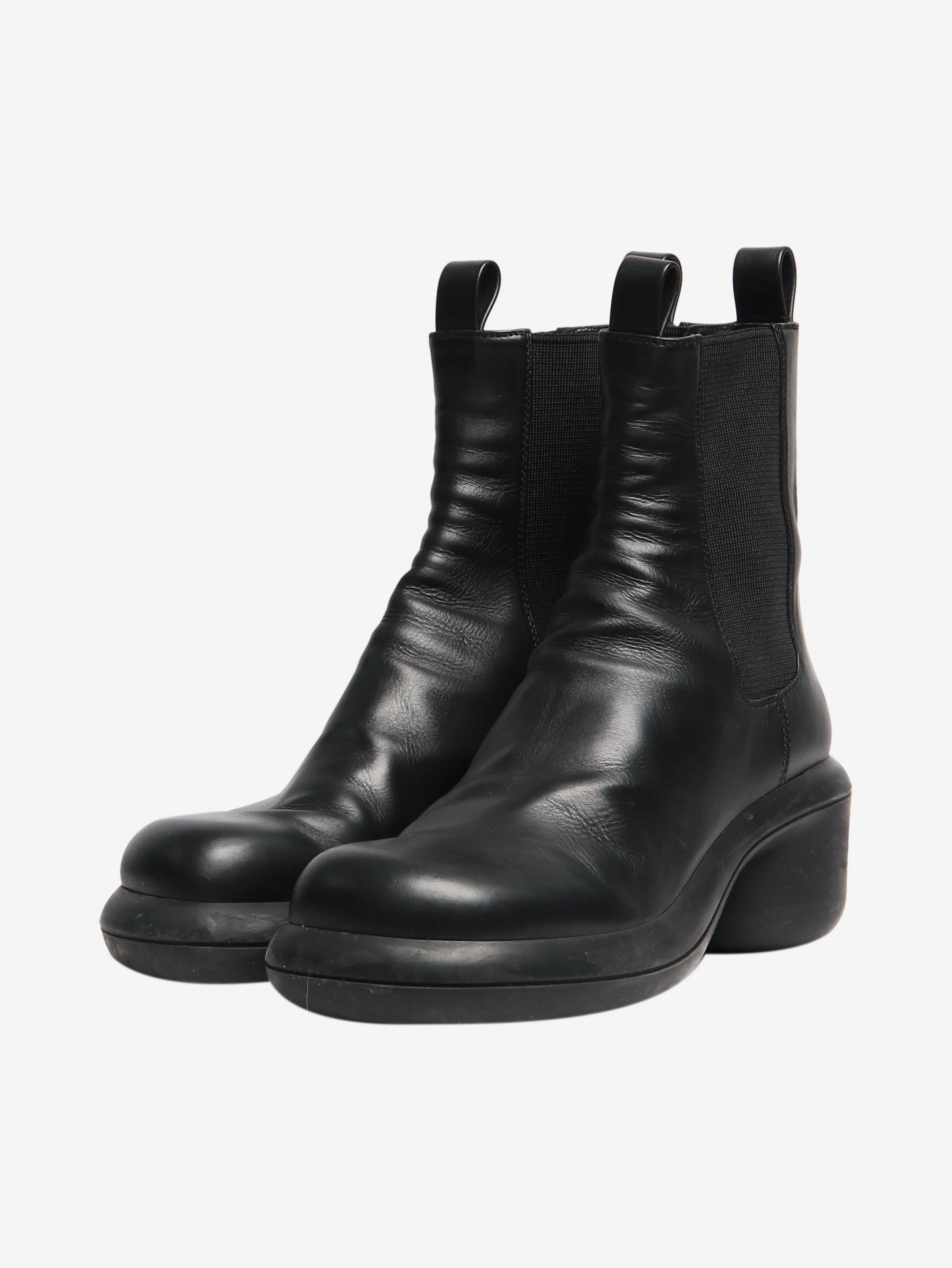 Black leather chelsea boots - EU 39.5 - Image 2